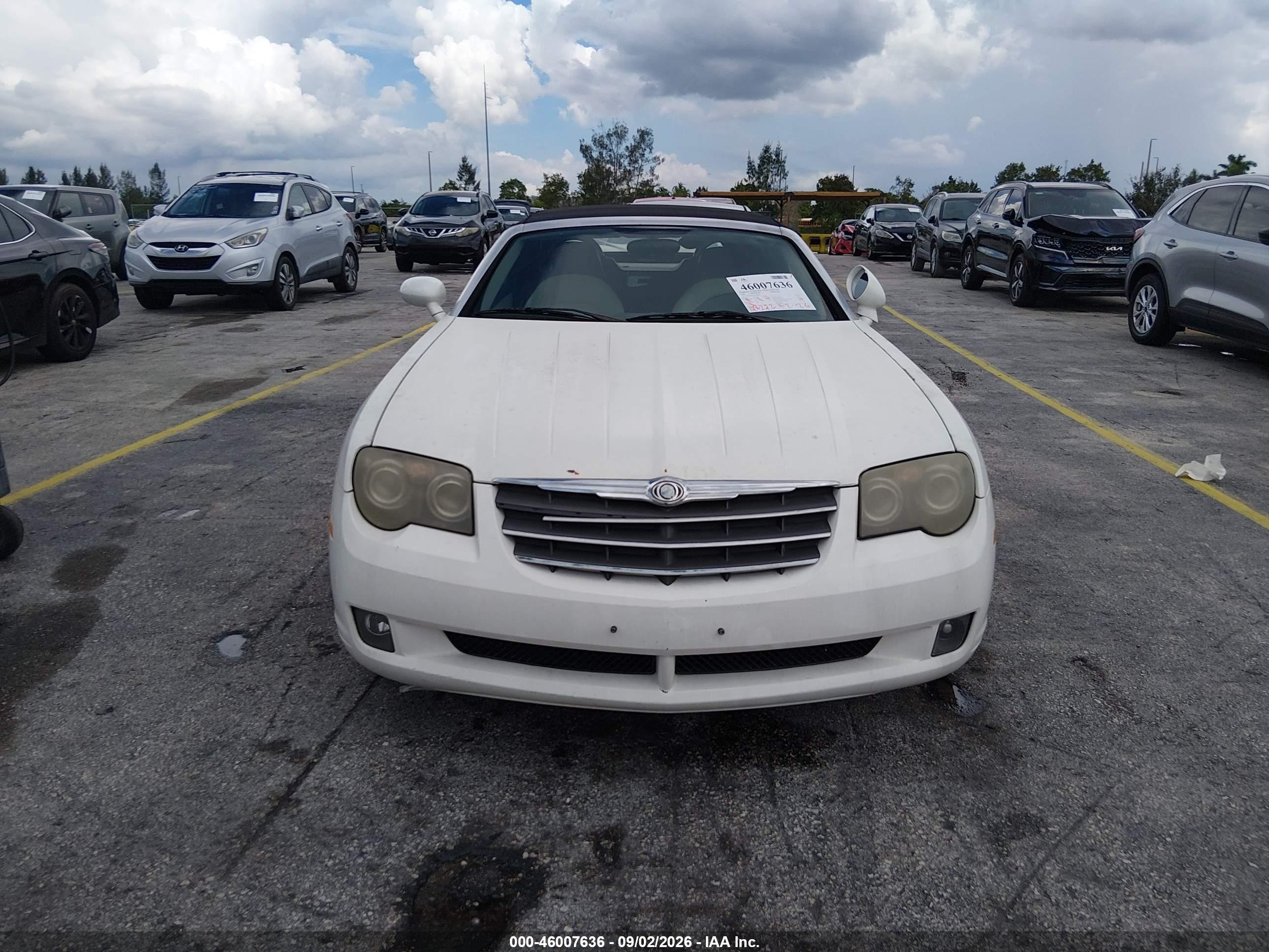 2005 Chrysler Crossfire Limited White vin: 1C3AN65L35X048459