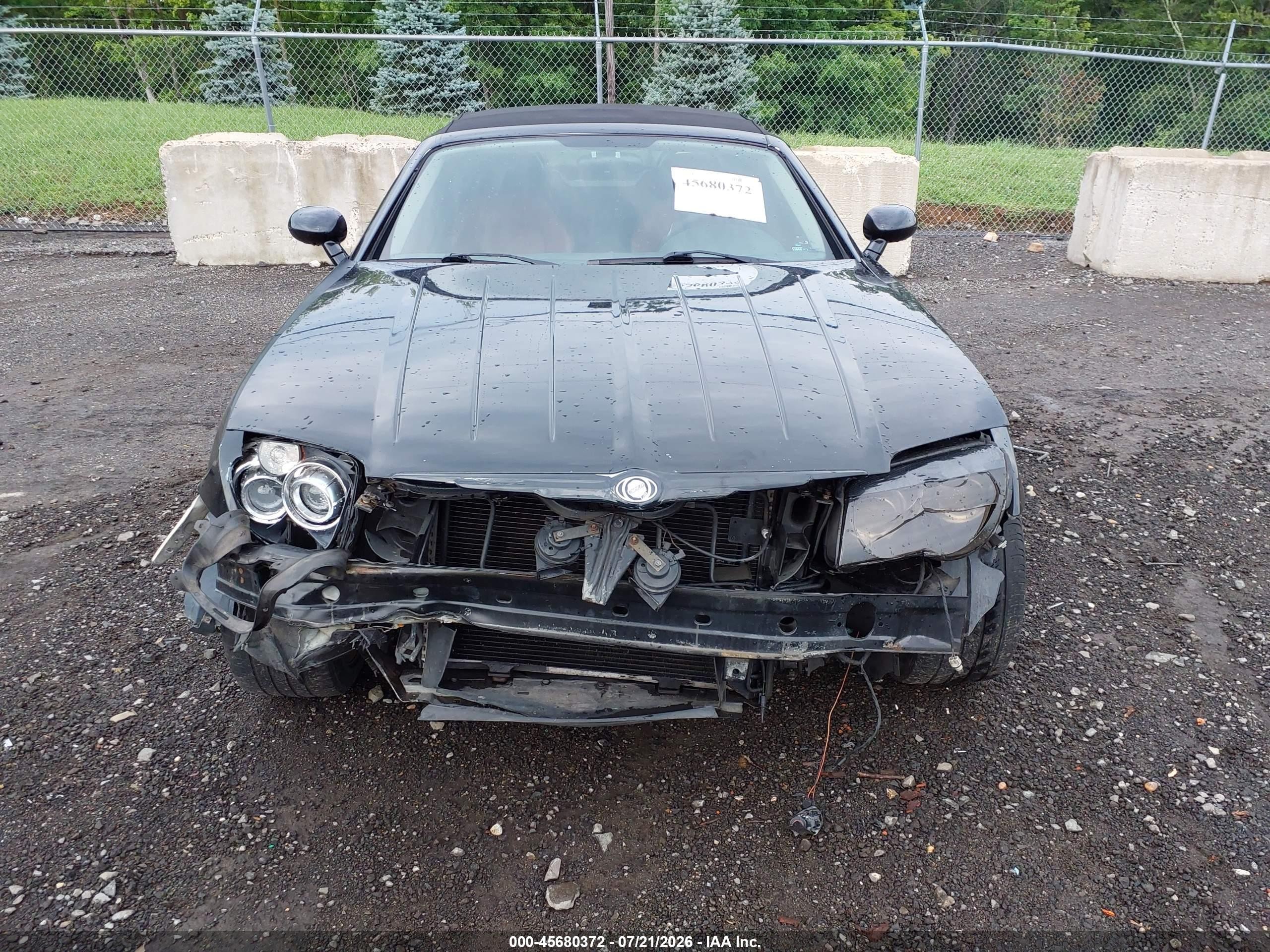 2005 Chrysler Crossfire Limited Black vin: 1C3AN65L85X047405