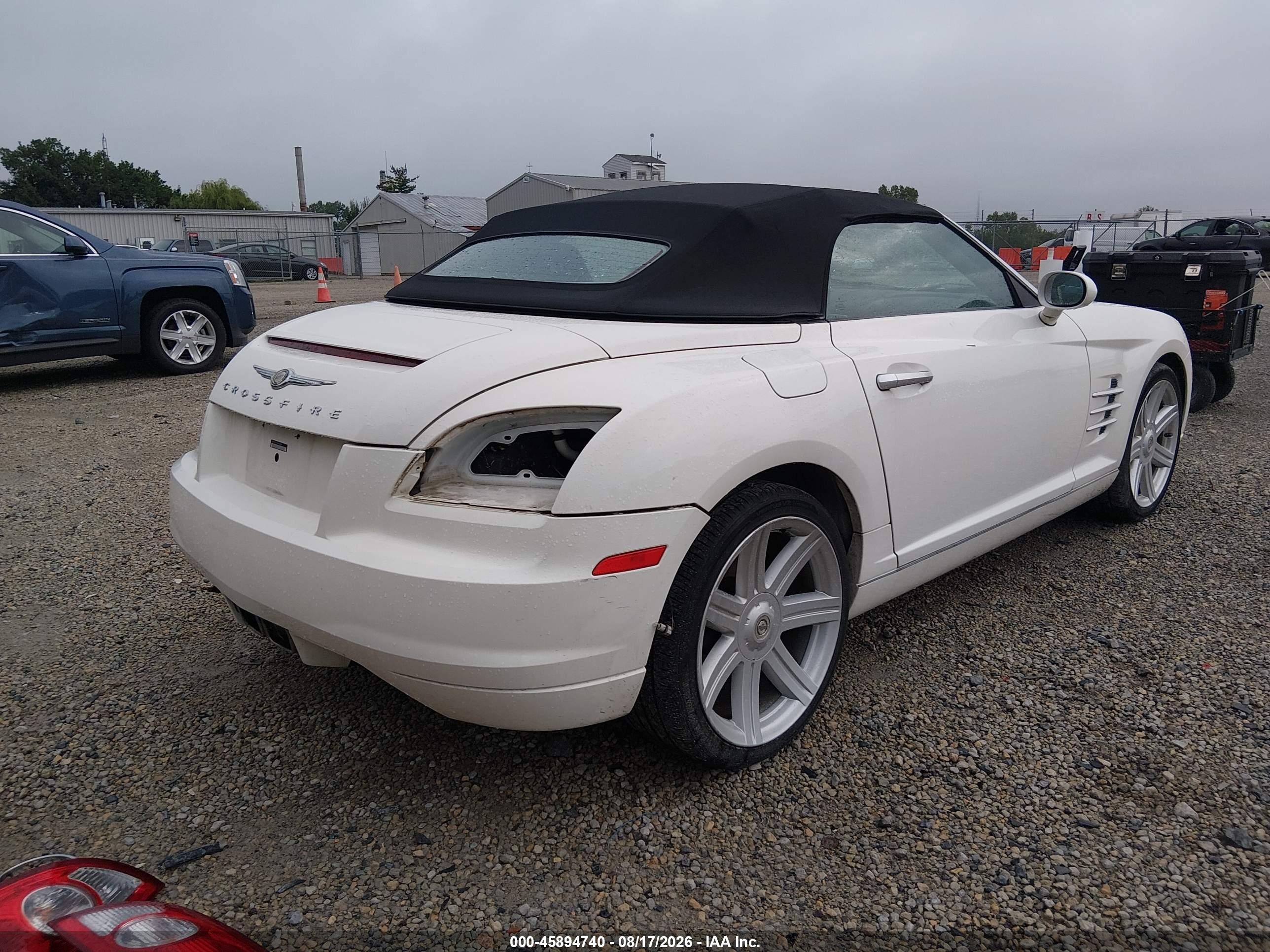 2005 Chrysler Crossfire Limited White vin: 1C3AN65L95X045436