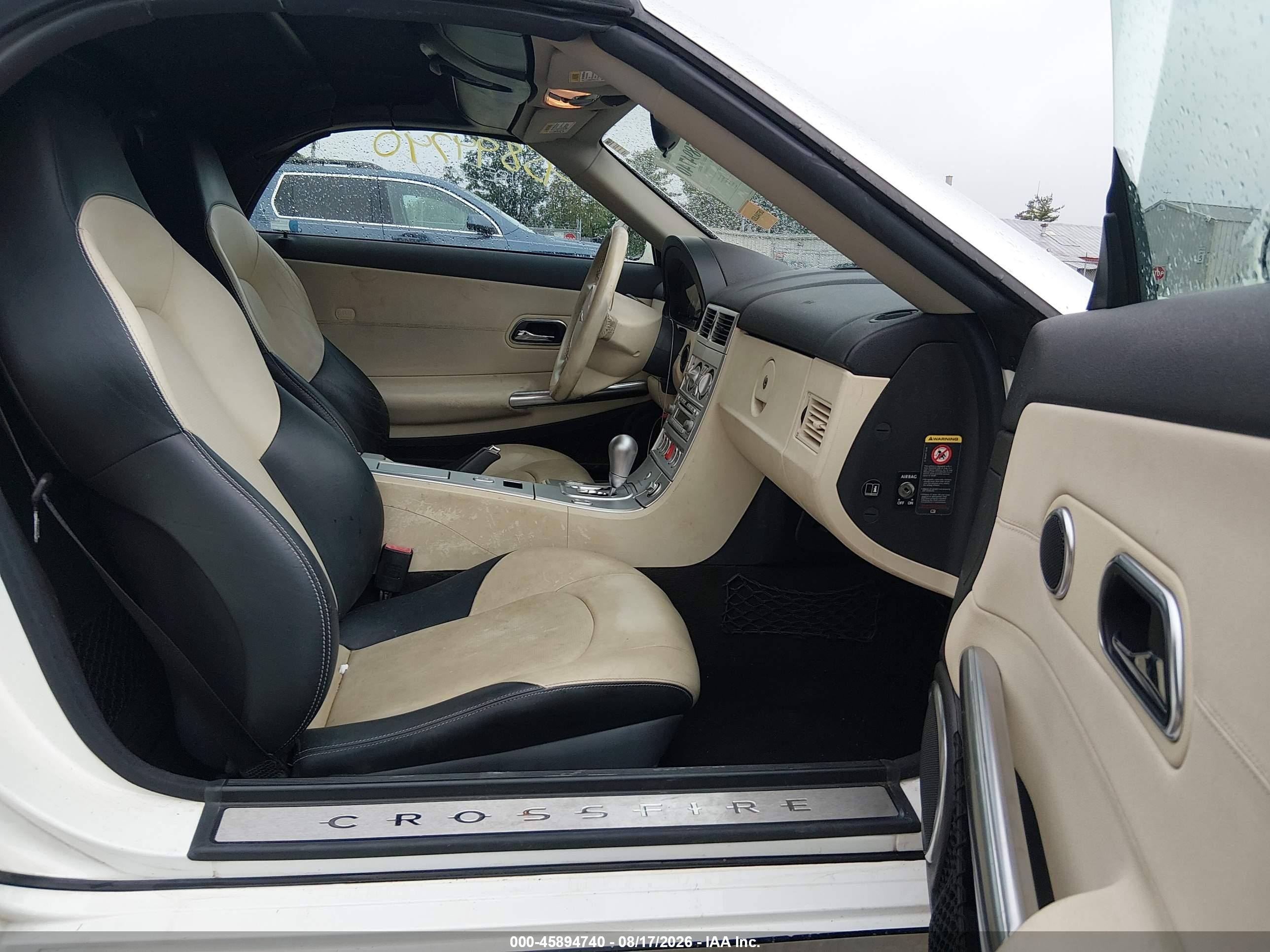 2005 Chrysler Crossfire Limited White vin: 1C3AN65L95X045436