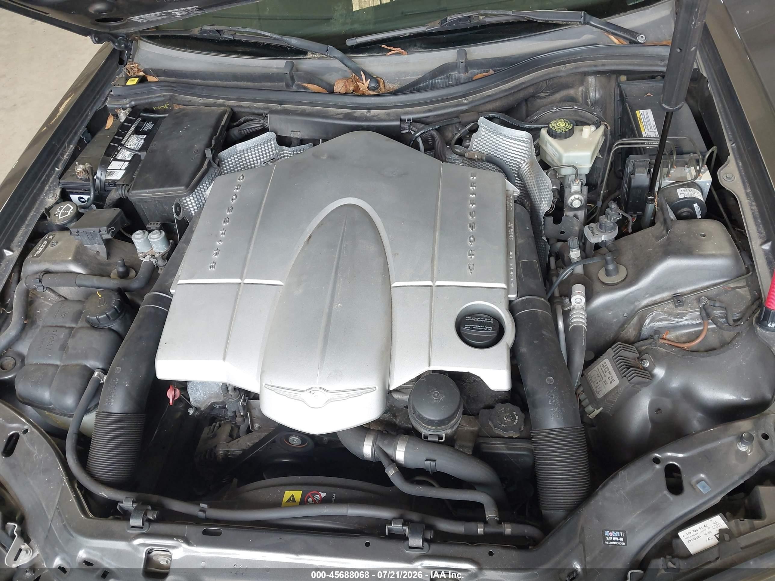 2005 Chrysler Crossfire Limited Gray vin: 1C3AN65L95X057022