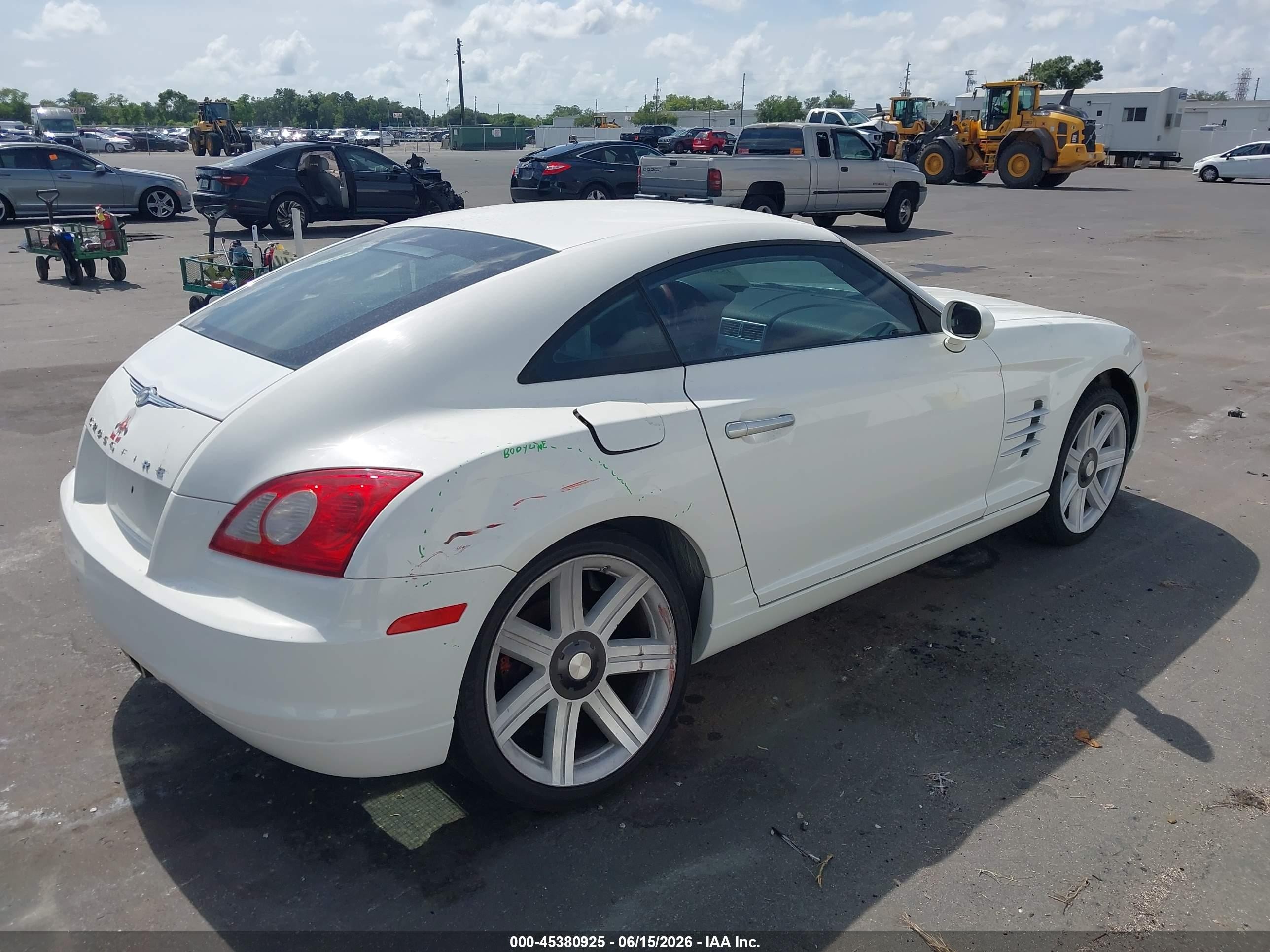 2004 Chrysler Crossfire   White vin: 1C3AN69L04X016481