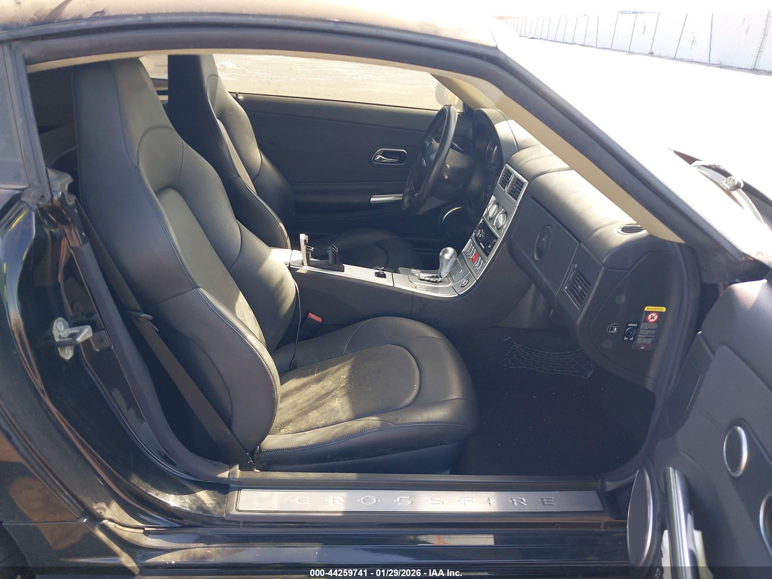 2004 Chrysler Crossfire   Black vin: 1C3AN69L14X001326