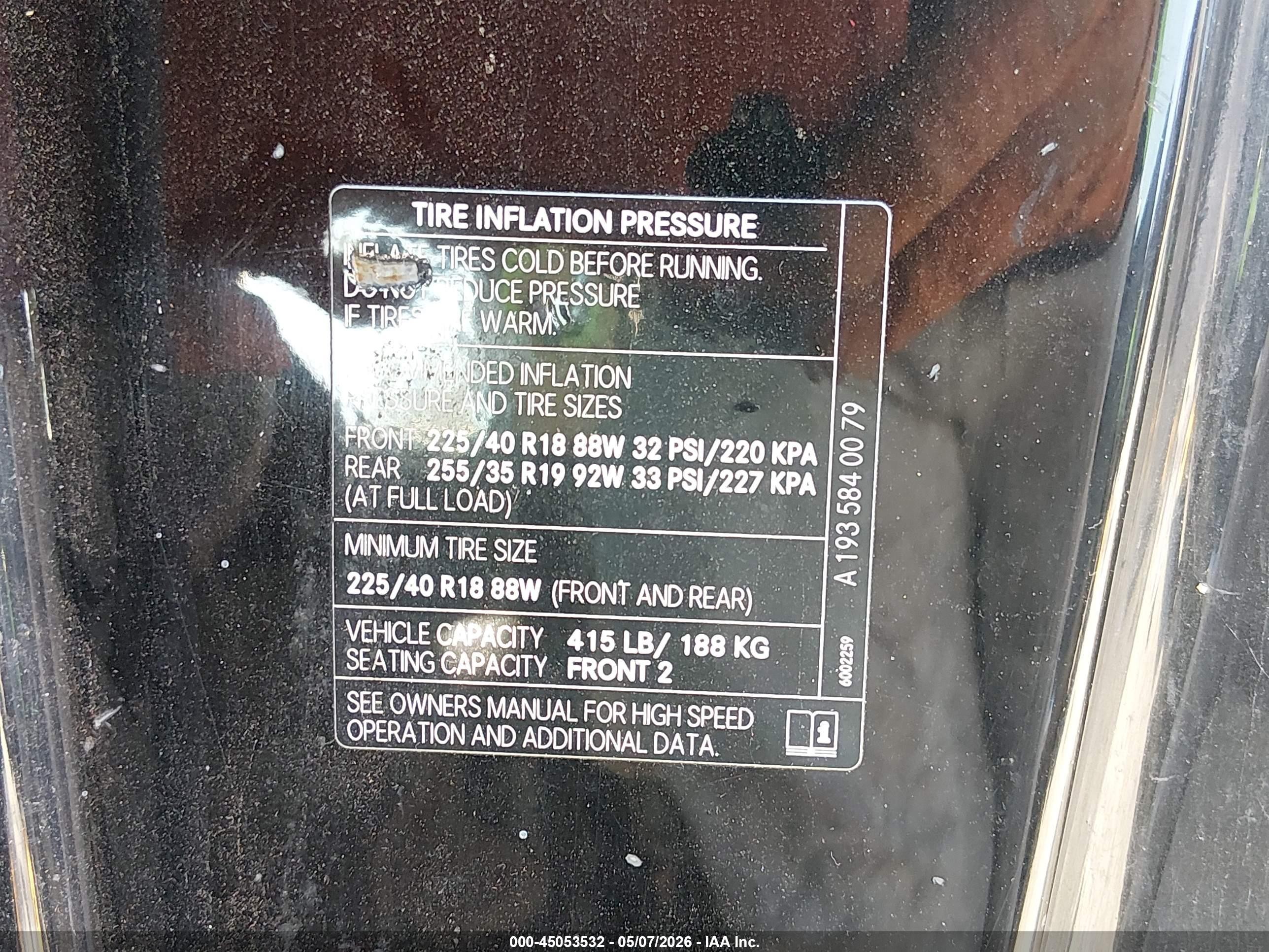 2004 Chrysler Crossfire   Black vin: 1C3AN69L14X002282