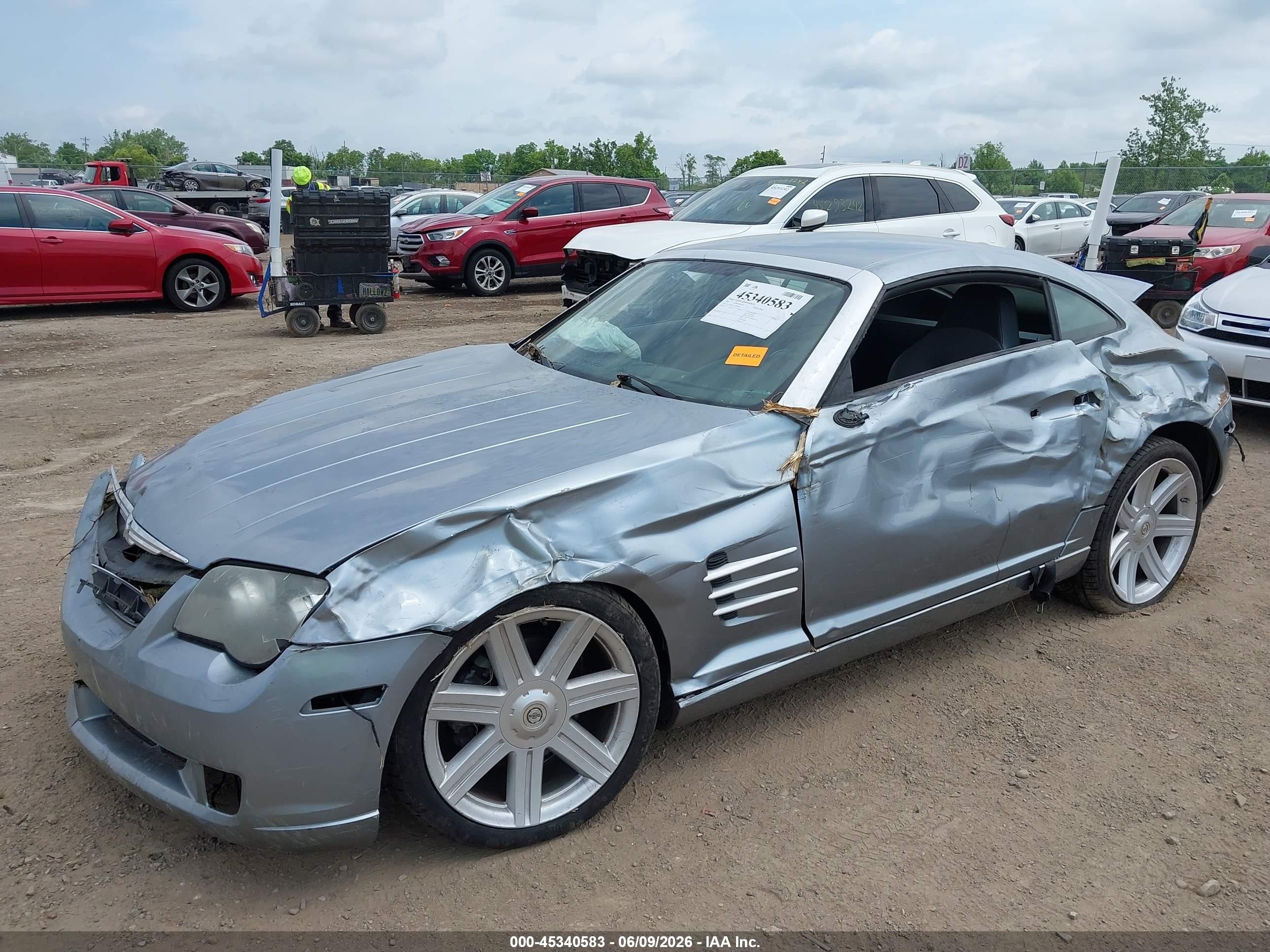 2004 Chrysler Crossfire   Silver vin: 1C3AN69L24X002680