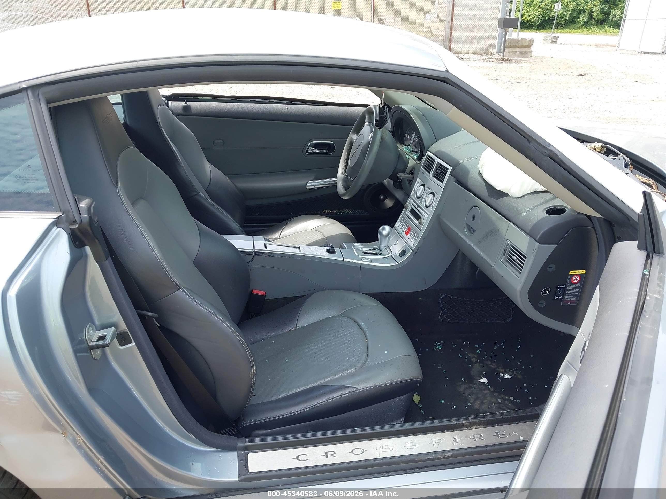 2004 Chrysler Crossfire   Silver vin: 1C3AN69L24X002680