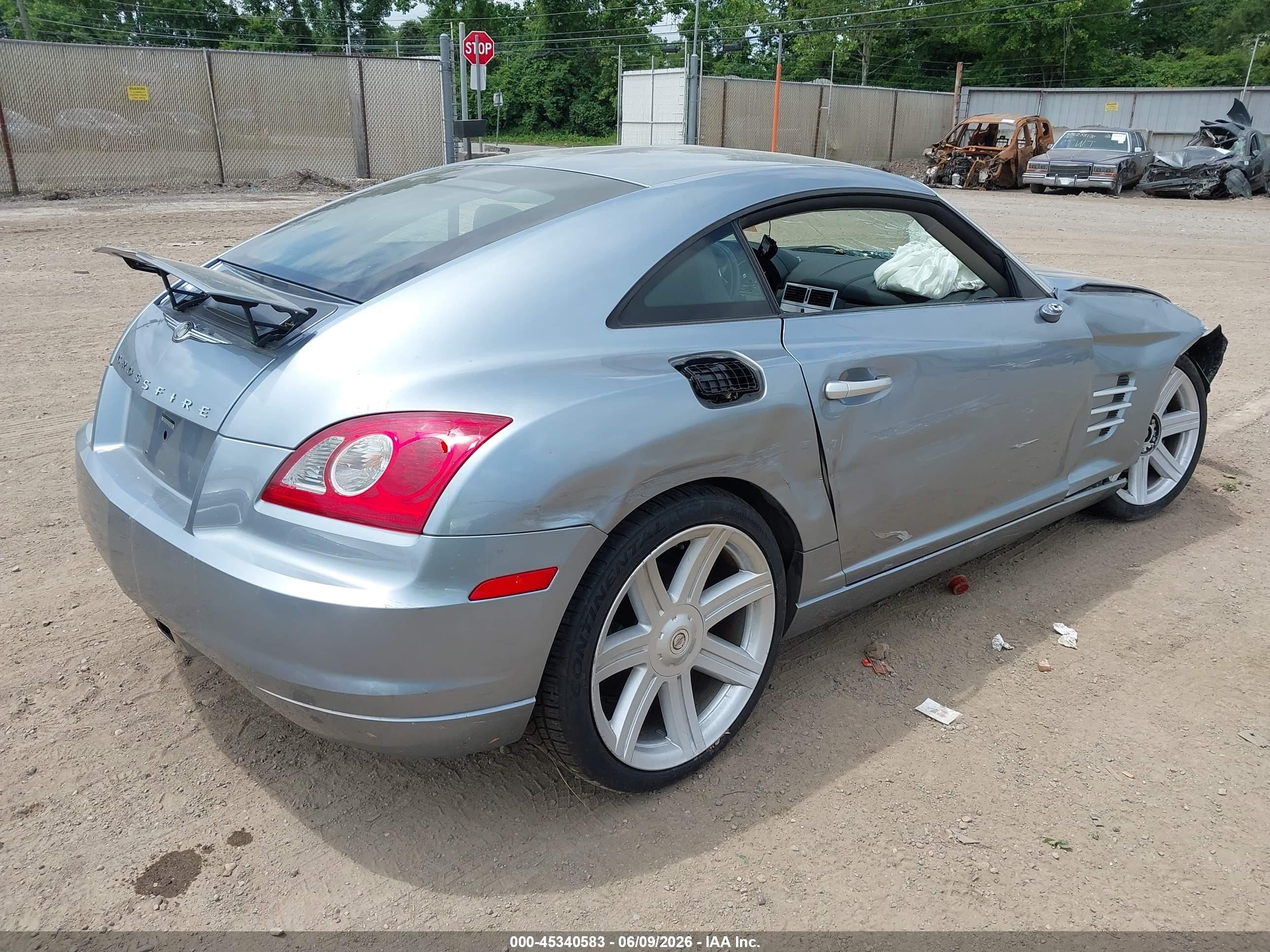 2004 Chrysler Crossfire   Silver vin: 1C3AN69L24X002680