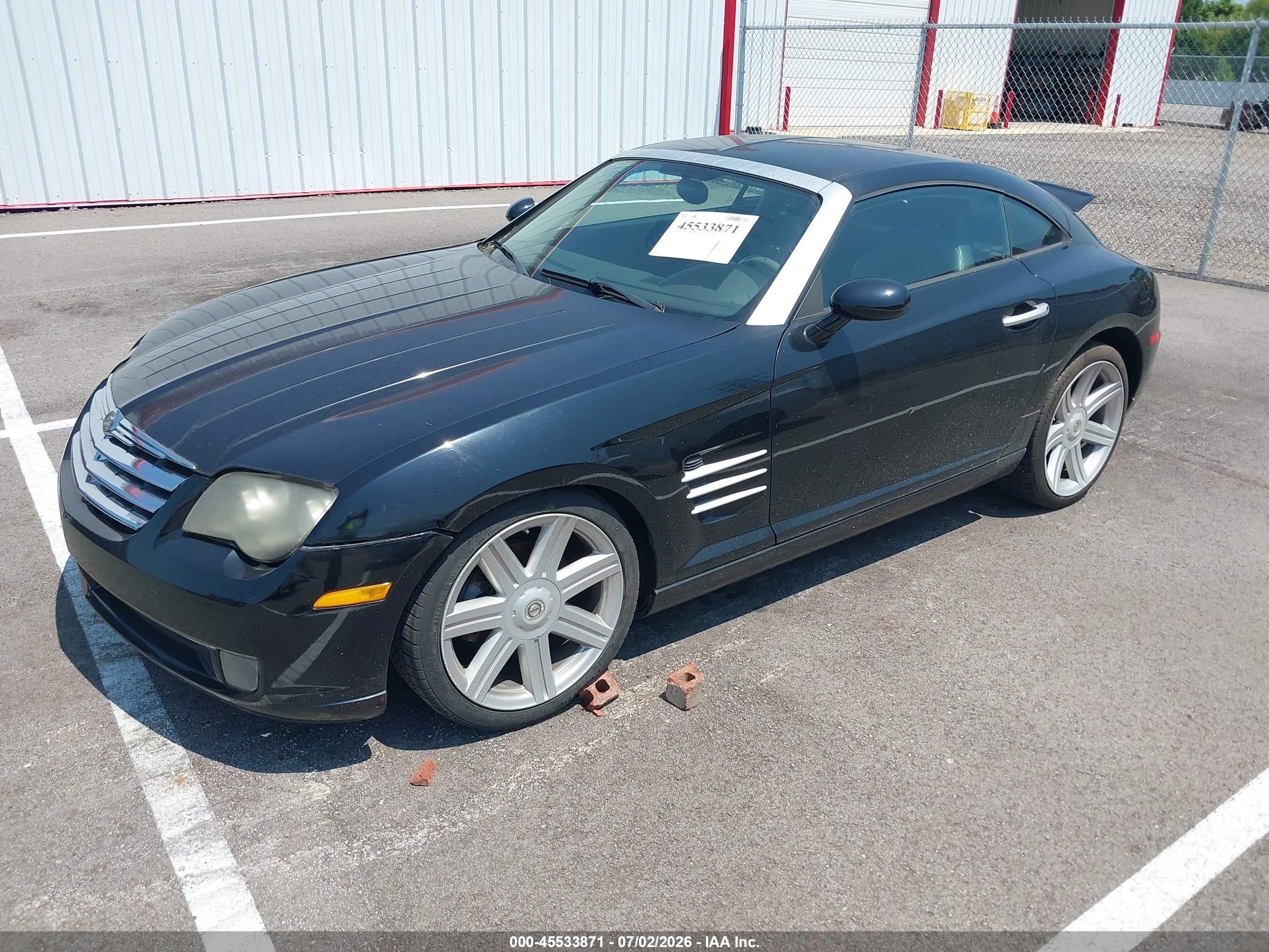 2004 Chrysler Crossfire   Black vin: 1C3AN69L24X024291