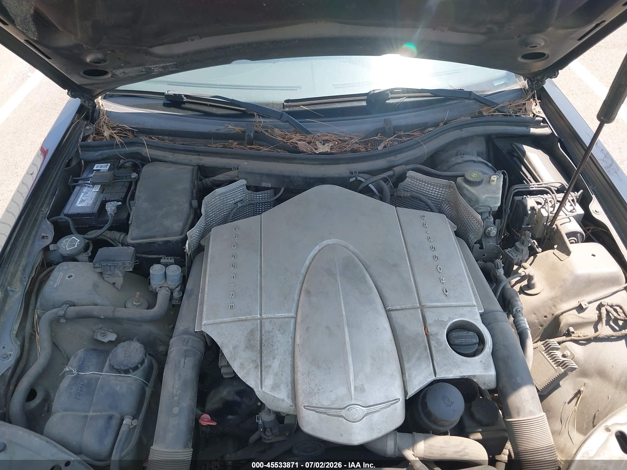 2004 Chrysler Crossfire   Black vin: 1C3AN69L24X024291