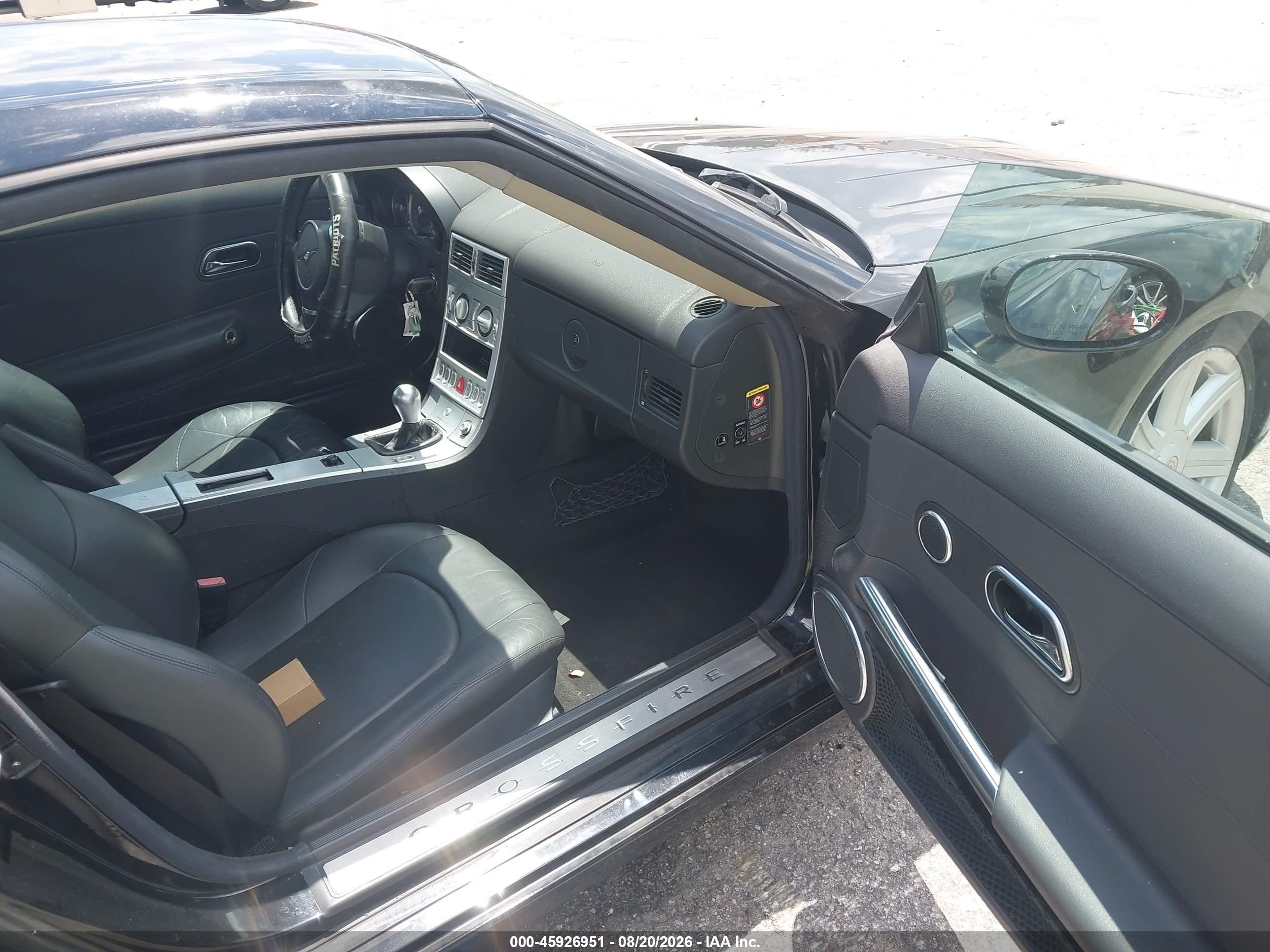 2005 Chrysler Crossfire Limited Black vin: 1C3AN69L35X033888