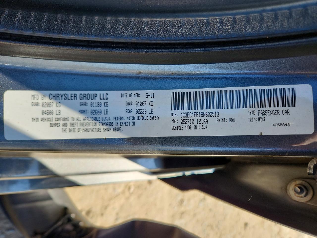 2011 Chrysler 200 Touring Gray vin: 1C3BC1FB1BN602513
