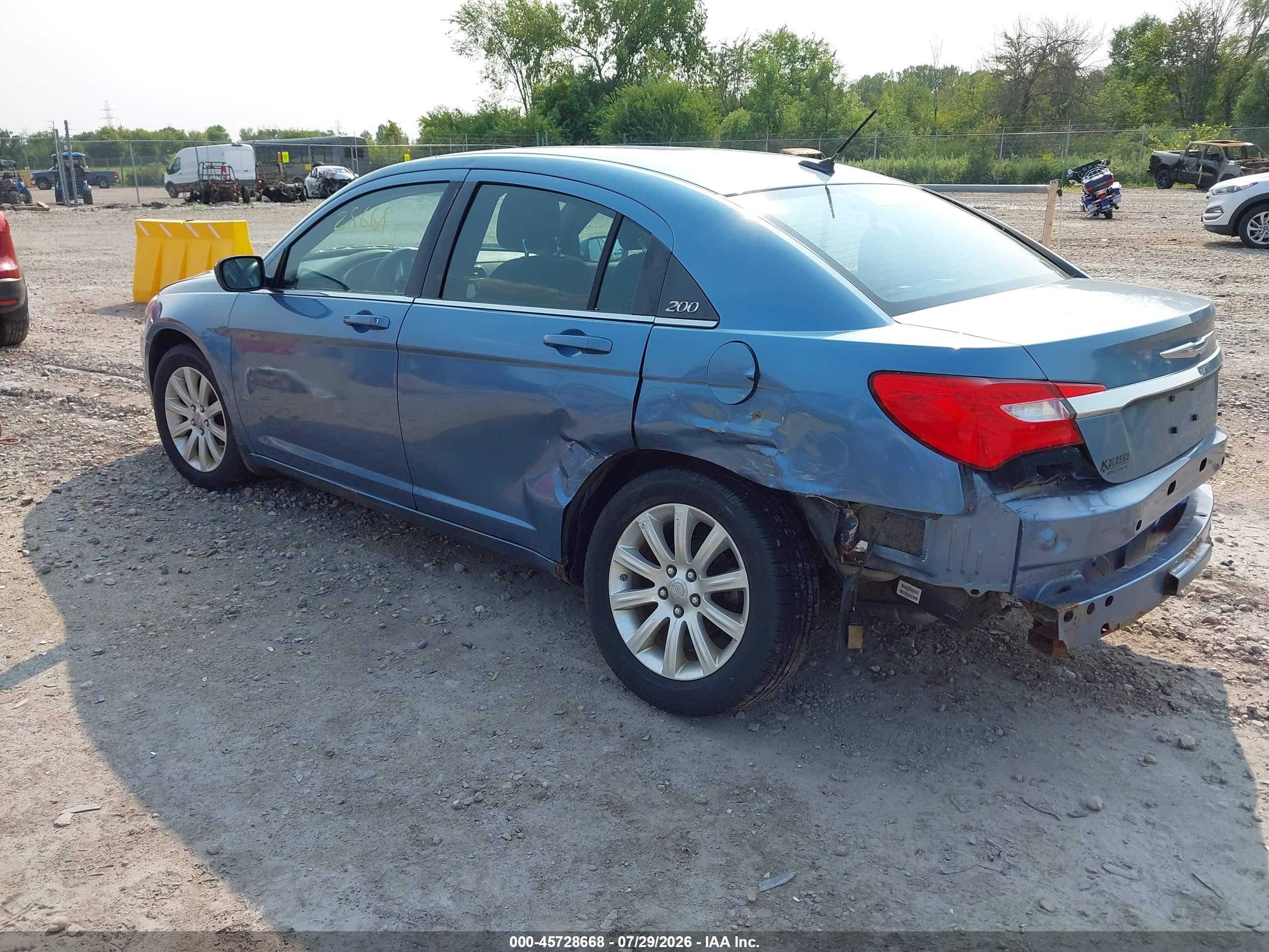 2011 Chrysler 200 Touring Blue vin: 1C3BC1FB5BN569287