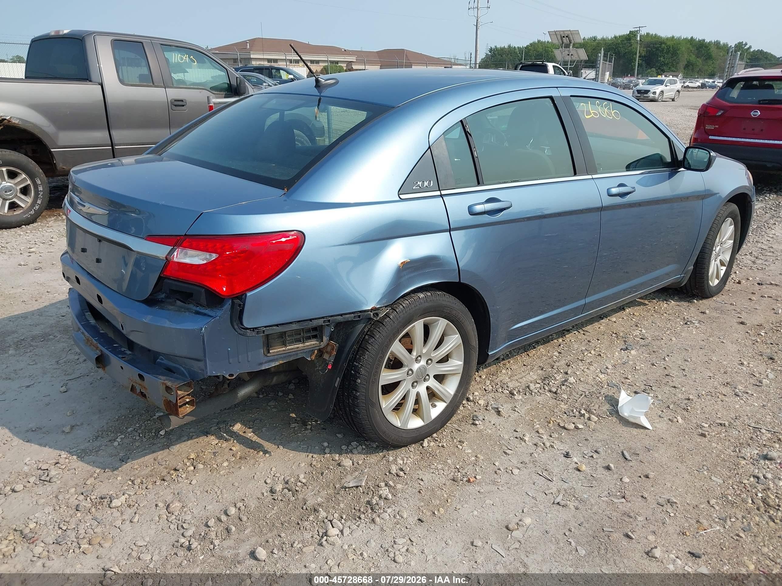 2011 Chrysler 200 Touring Blue vin: 1C3BC1FB5BN569287