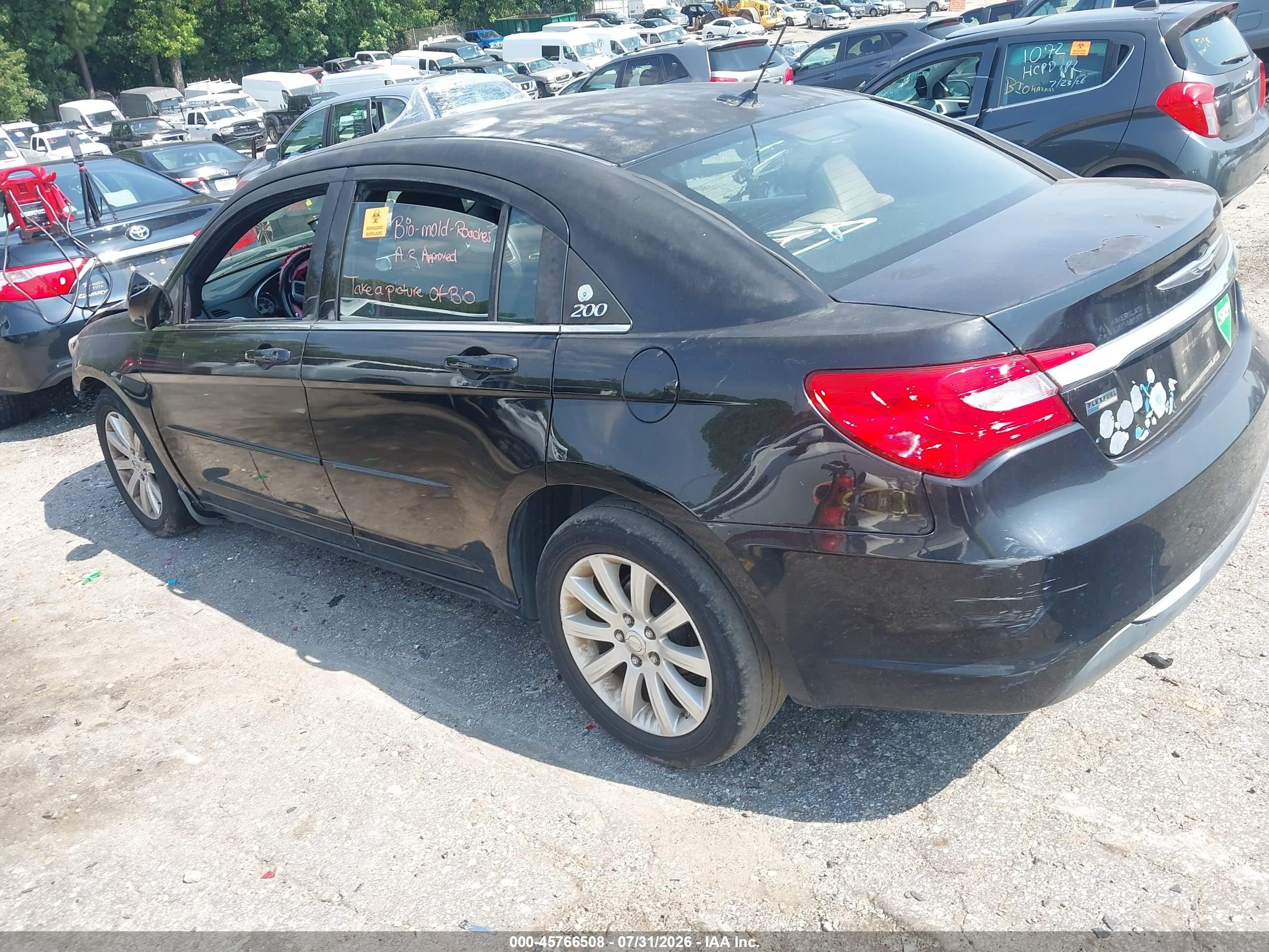 2011 Chrysler 200 Touring Черный vin: 1C3BC1FG3BN547333