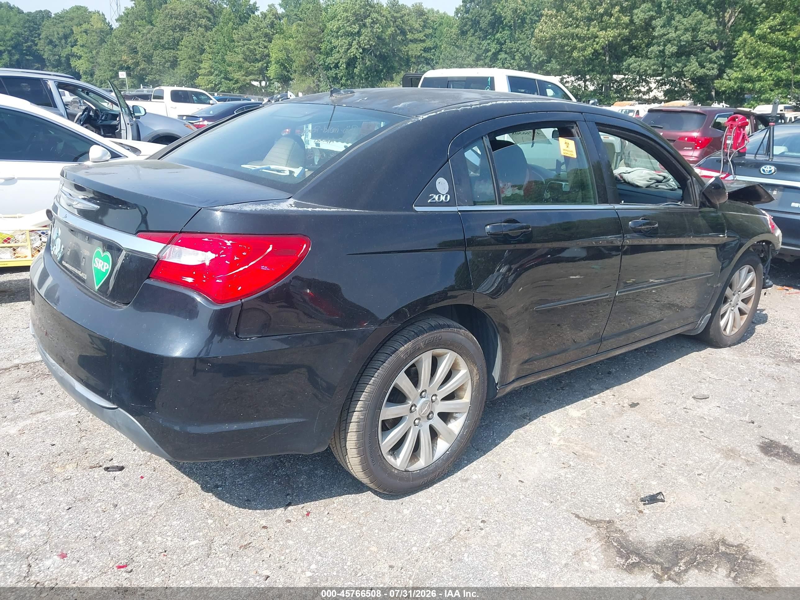 2011 Chrysler 200 Touring Черный vin: 1C3BC1FG3BN547333