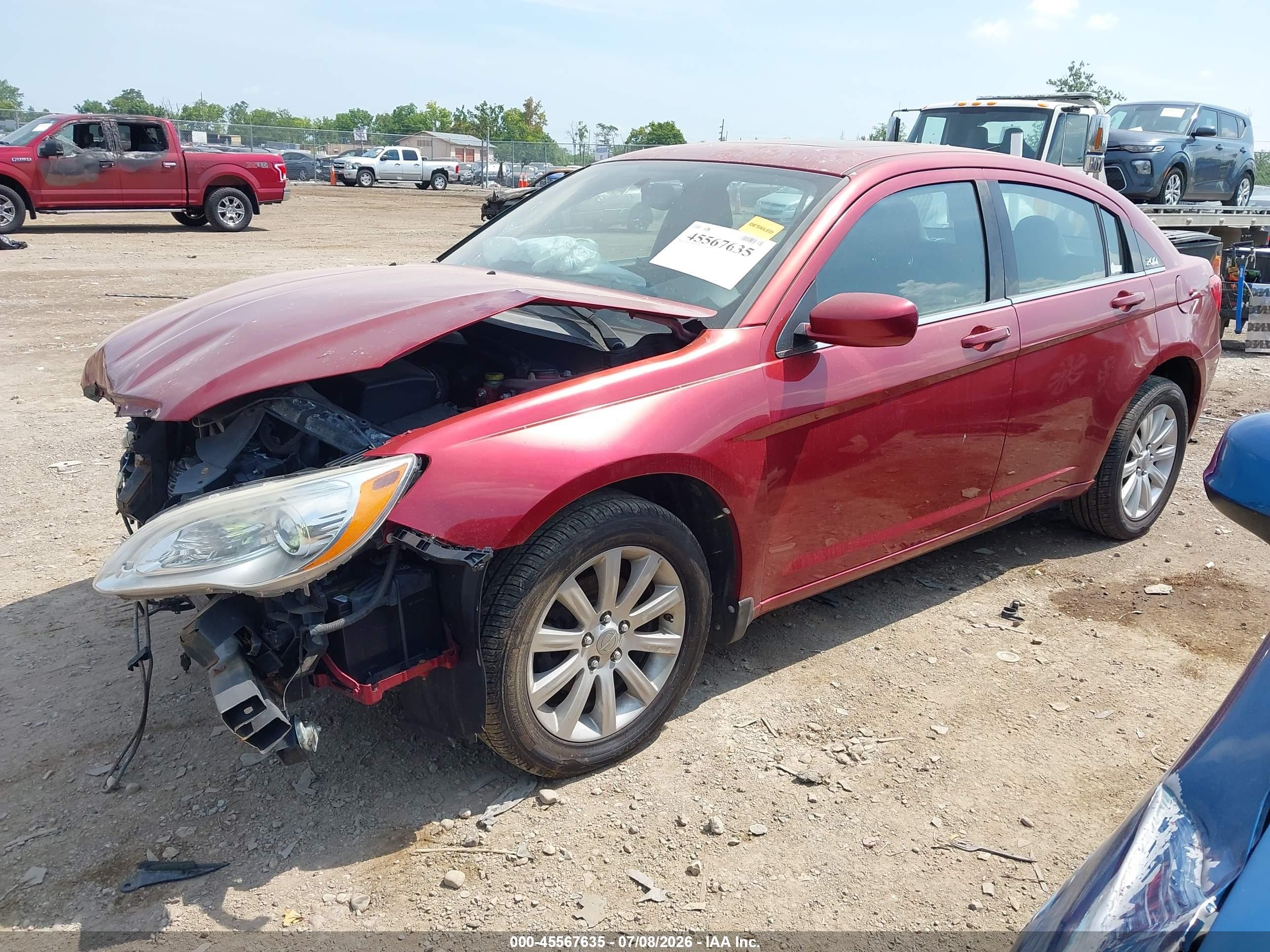 2011 Chrysler 200 Touring Red vin: 1C3BC1FG8BN594826