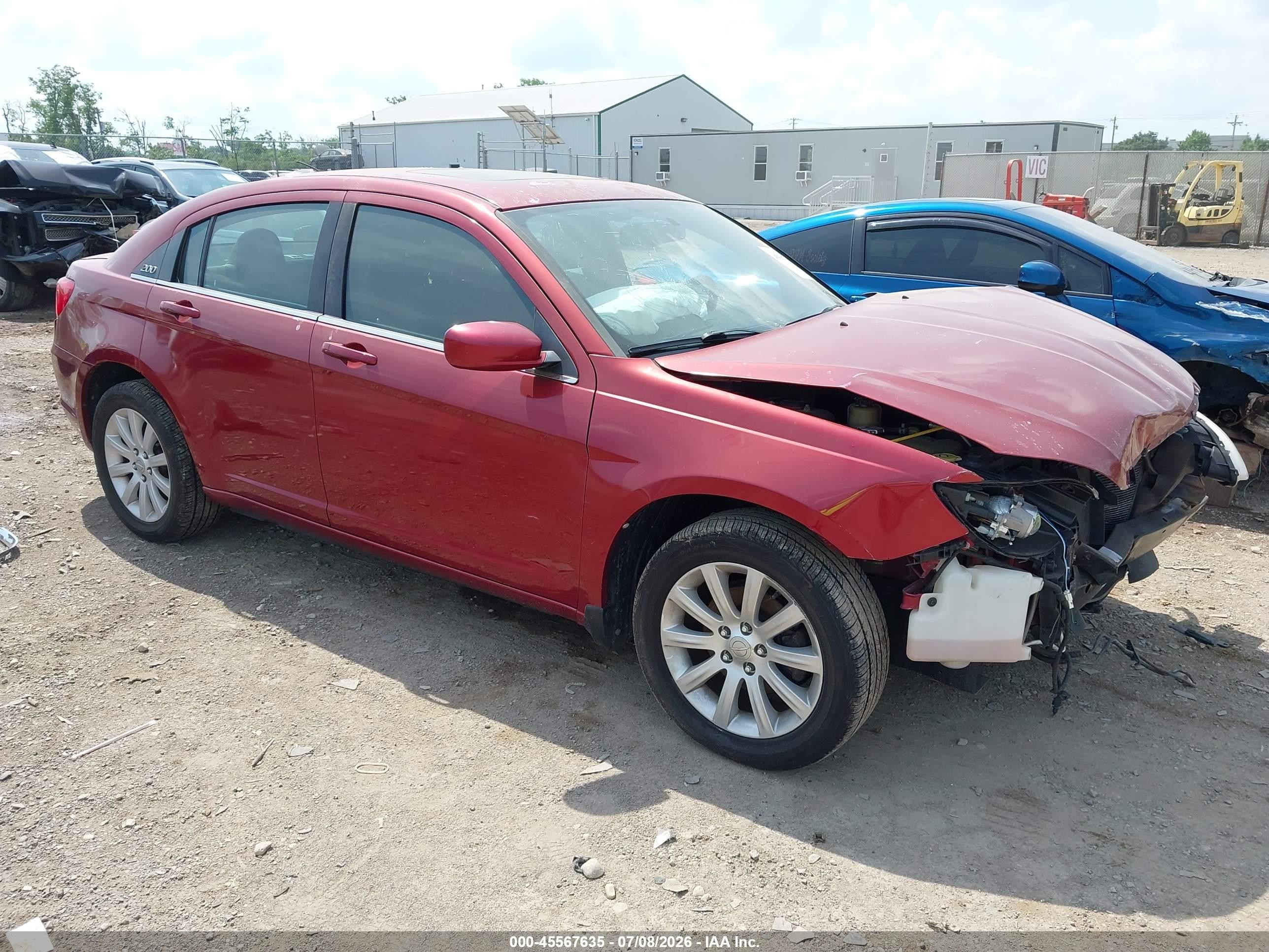 2011 Chrysler 200 Touring Red vin: 1C3BC1FG8BN594826