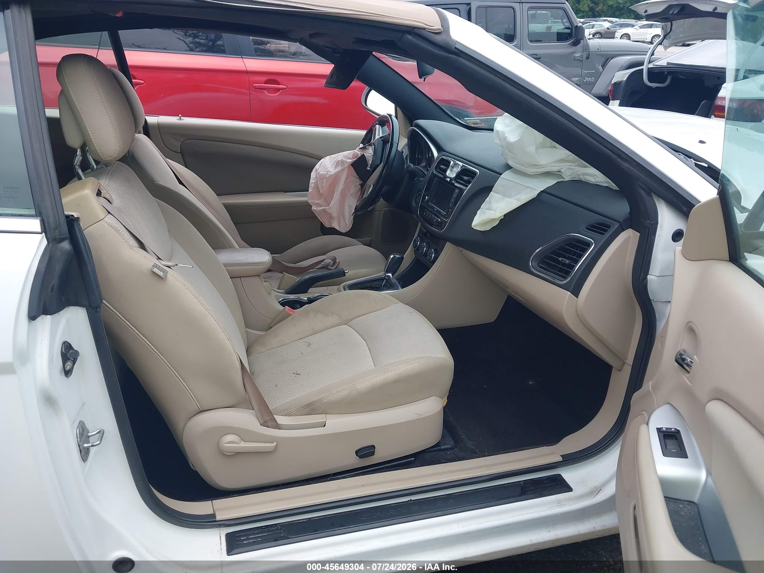 2011 Chrysler 200 Touring White vin: 1C3BC2EB0BN549777
