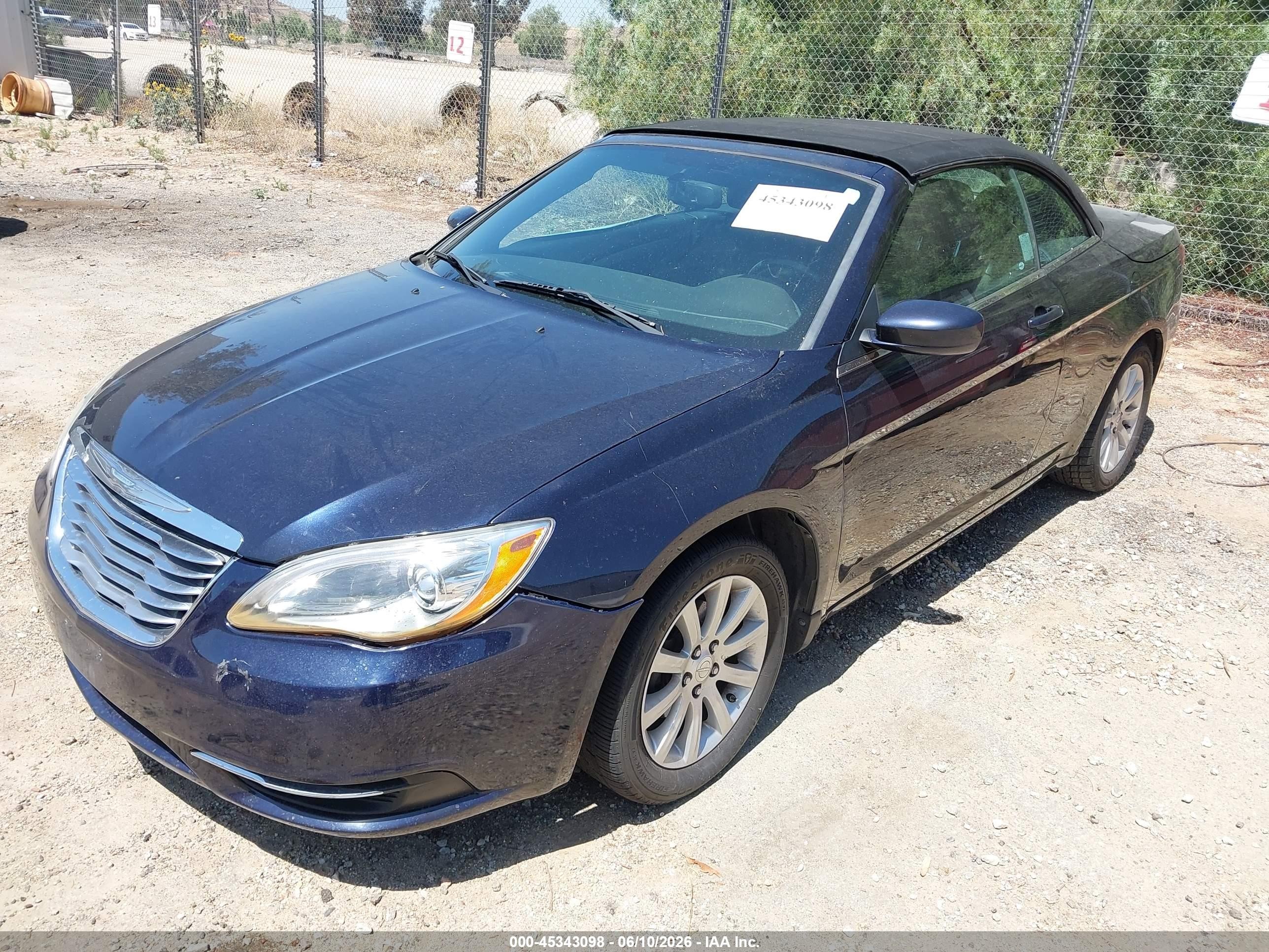 2011 Chrysler 200 Touring Blue vin: 1C3BC2EB4BN530231