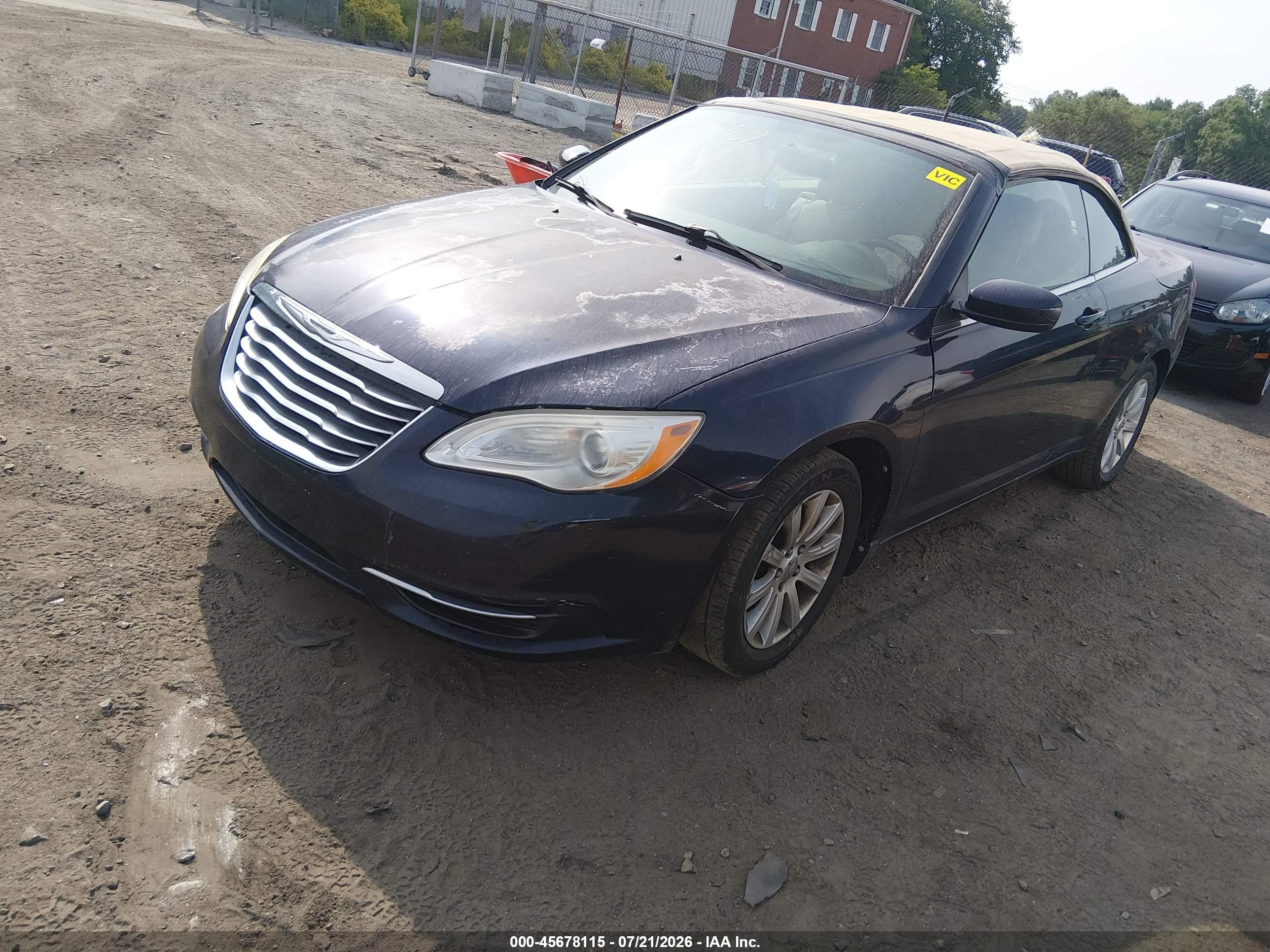 2011 Chrysler 200 Touring Синий vin: 1C3BC2EG1BN531588