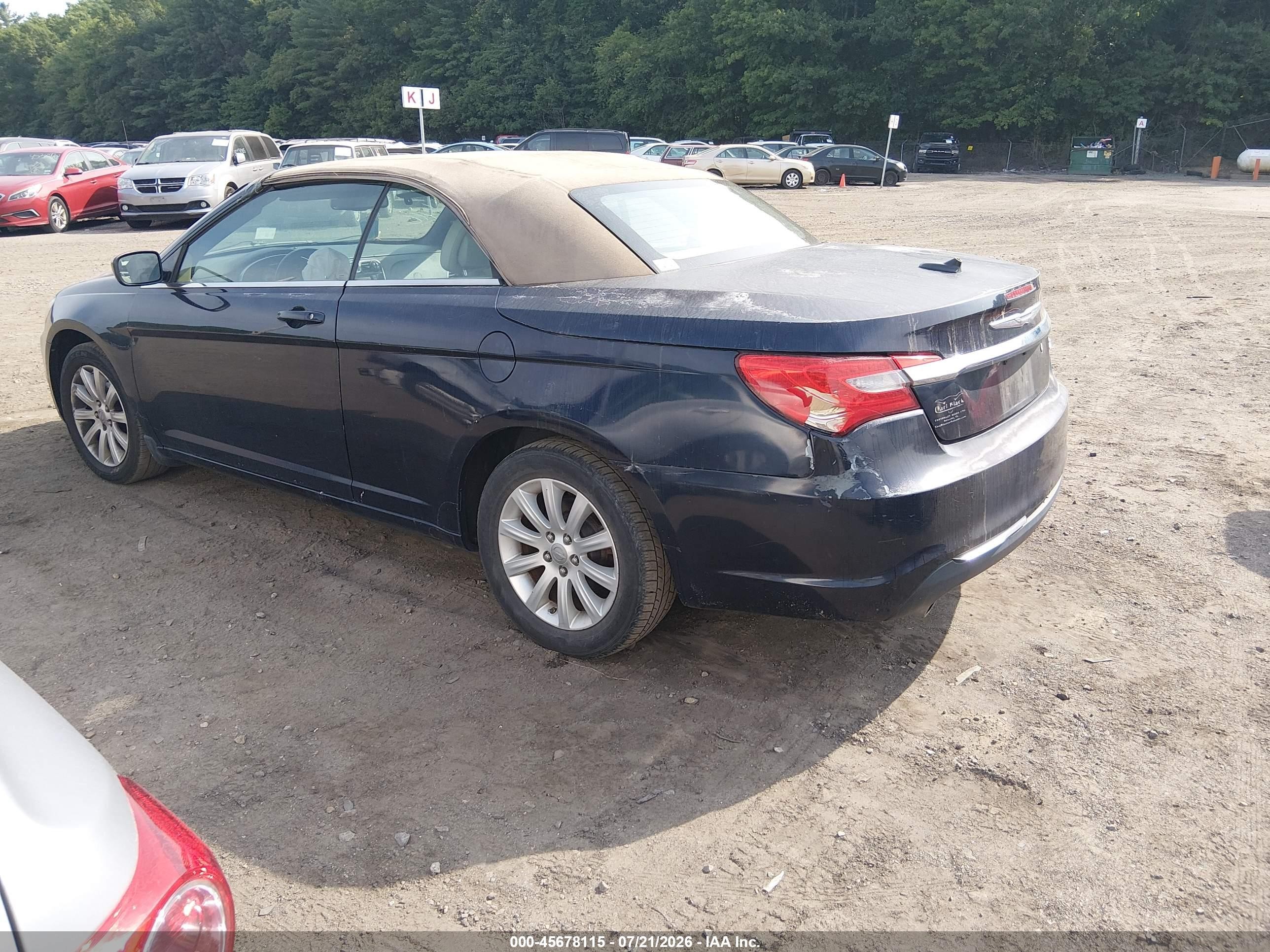 2011 Chrysler 200 Touring Синий vin: 1C3BC2EG1BN531588