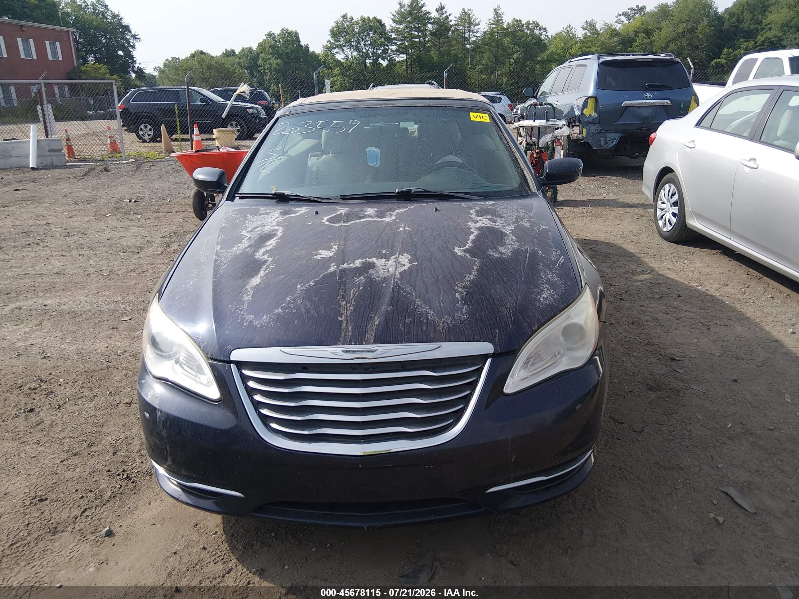 2011 Chrysler 200 Touring Синий vin: 1C3BC2EG1BN531588