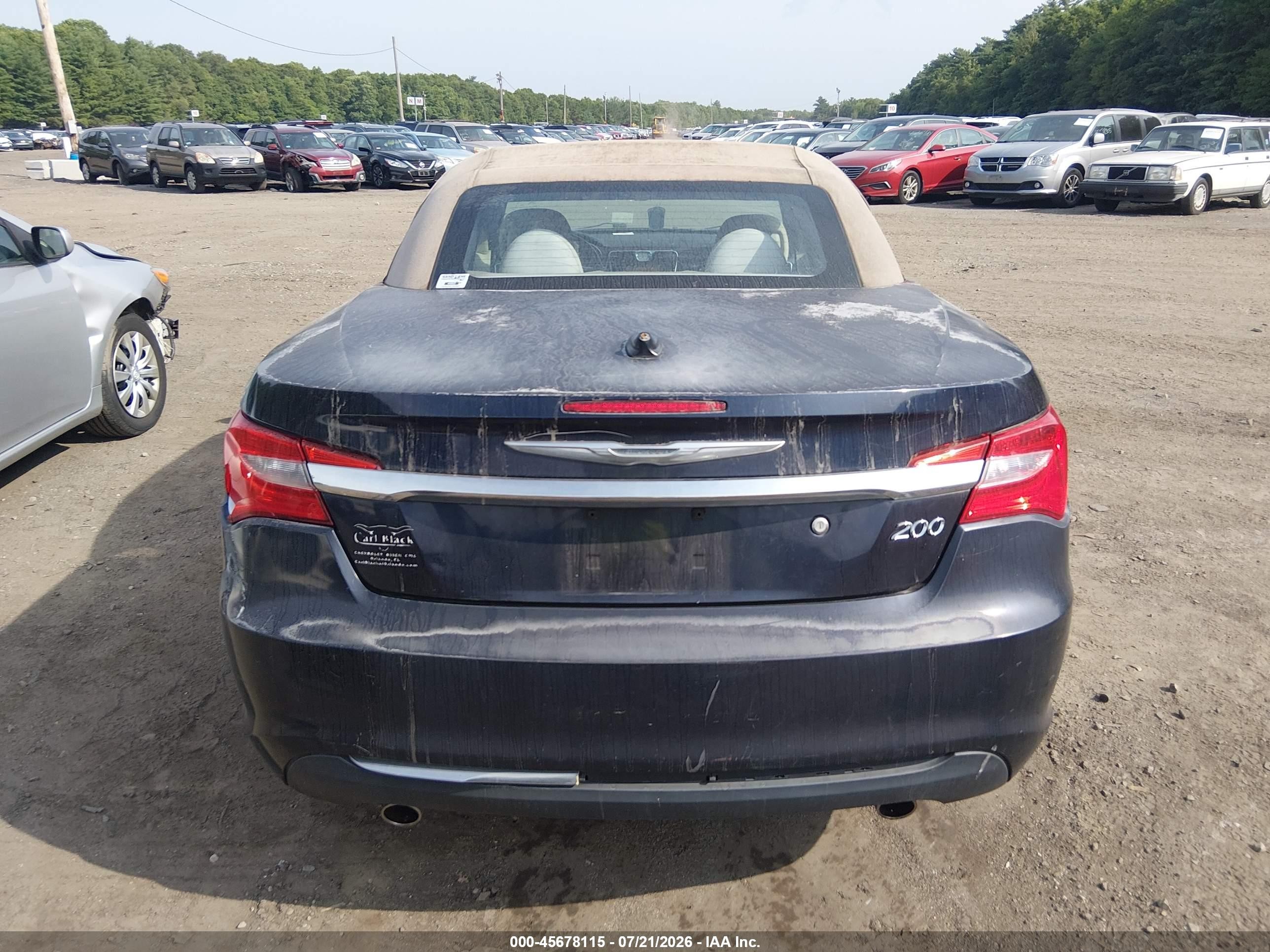 2011 Chrysler 200 Touring Синий vin: 1C3BC2EG1BN531588