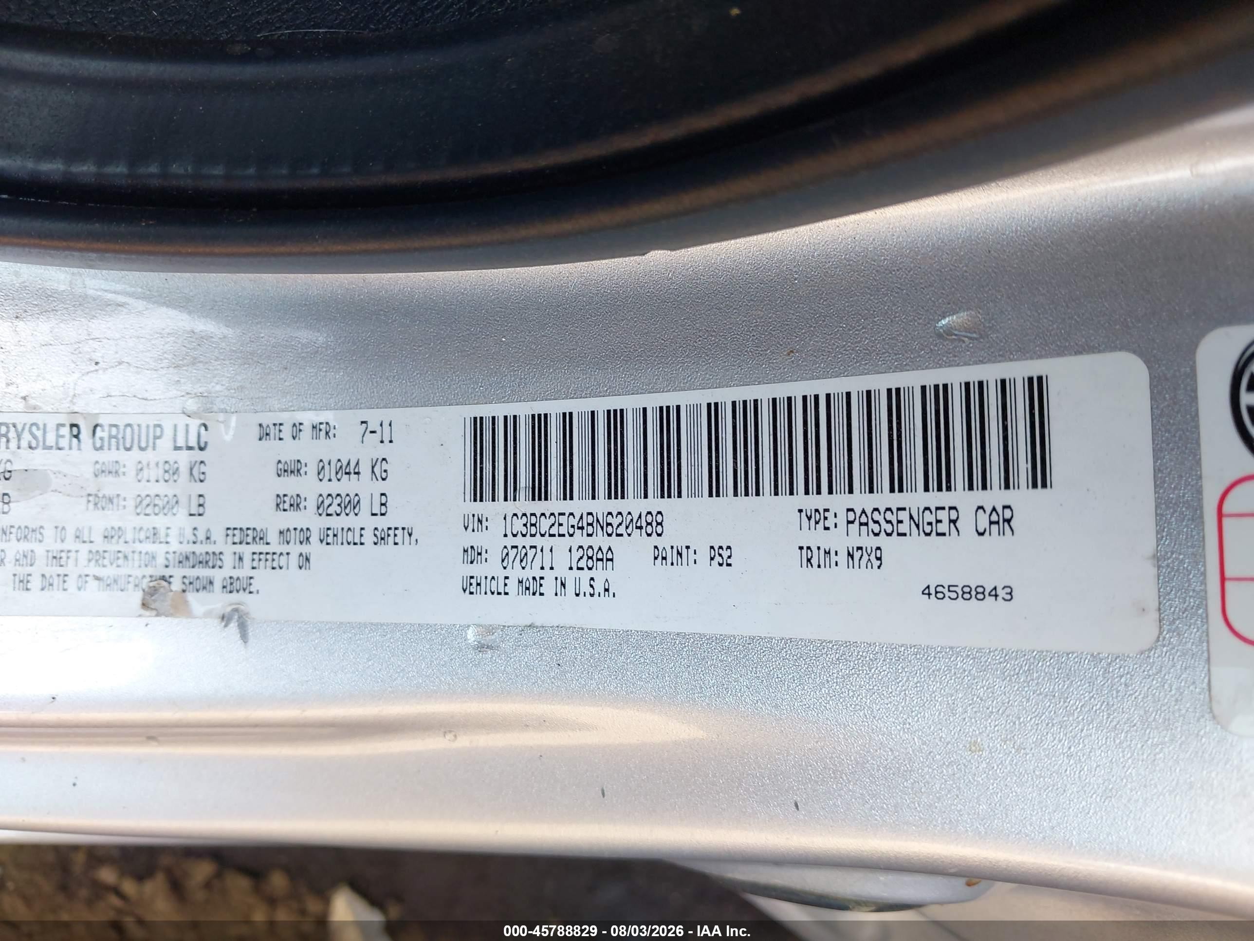 2011 Chrysler 200 Touring Silver vin: 1C3BC2EG4BN620488