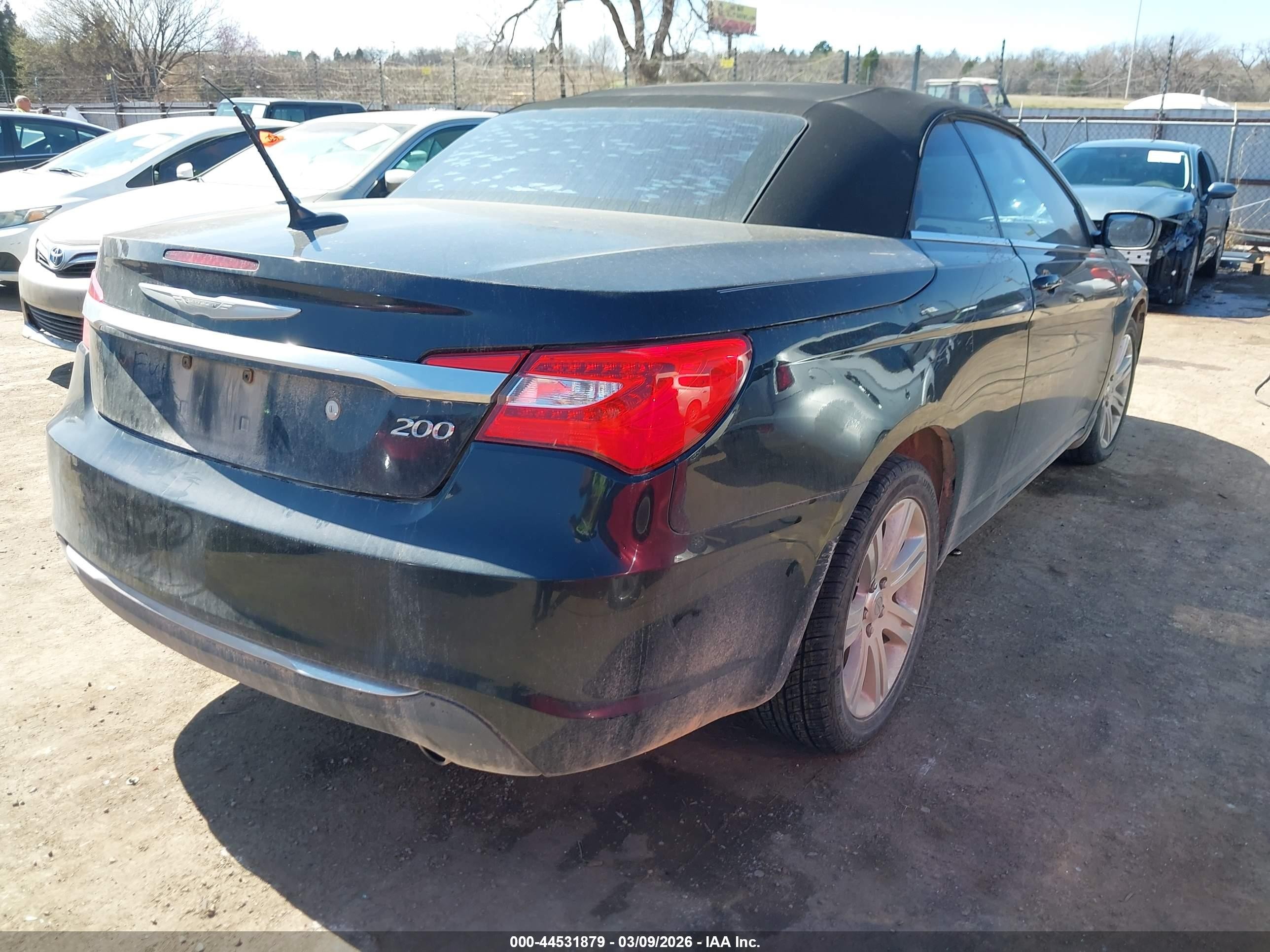2011 Chrysler 200 Touring Black vin: 1C3BC2EG7BN620503