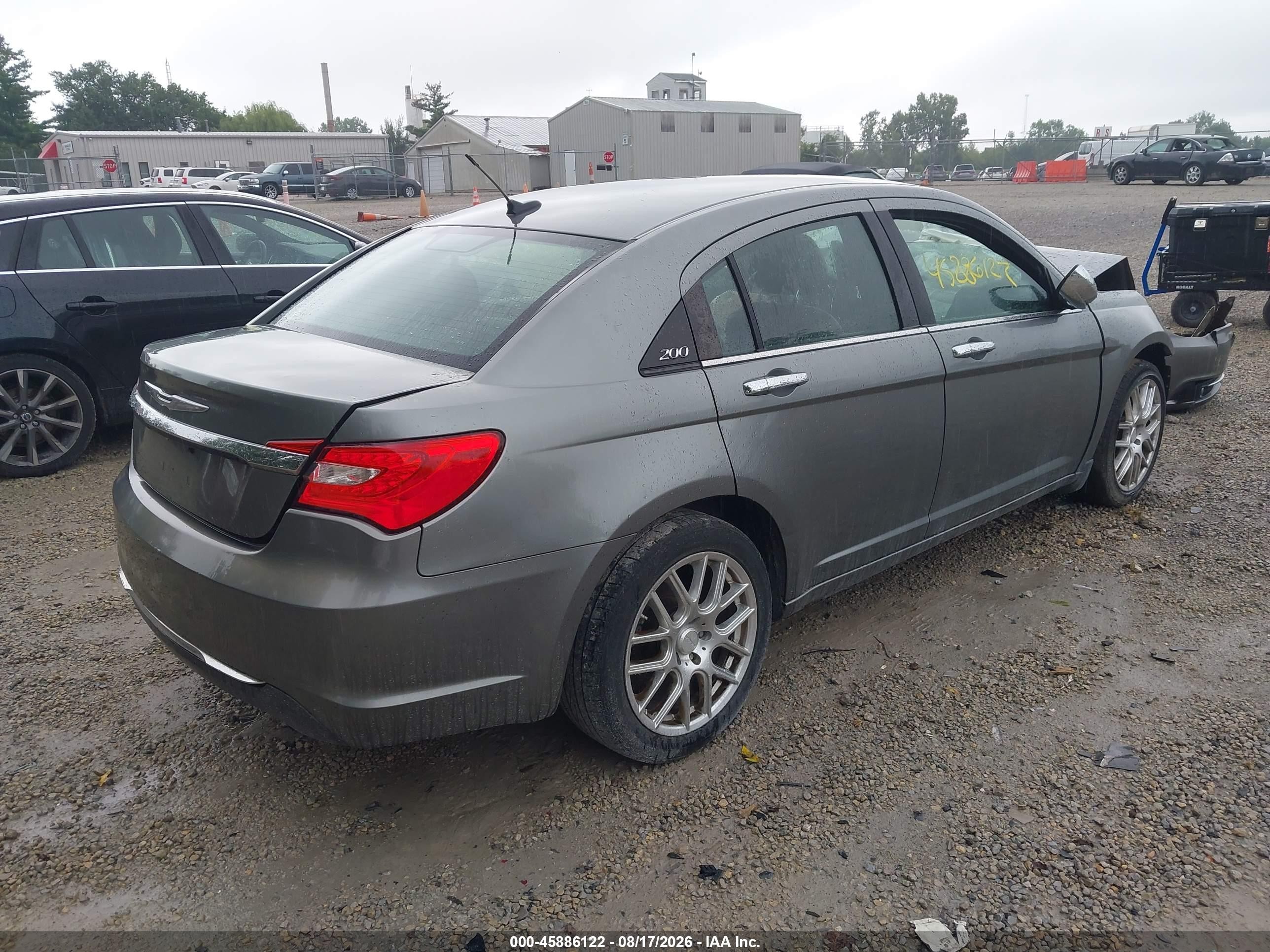 2011 Chrysler 200 Limited Gray vin: 1C3BC2FB0BN582373