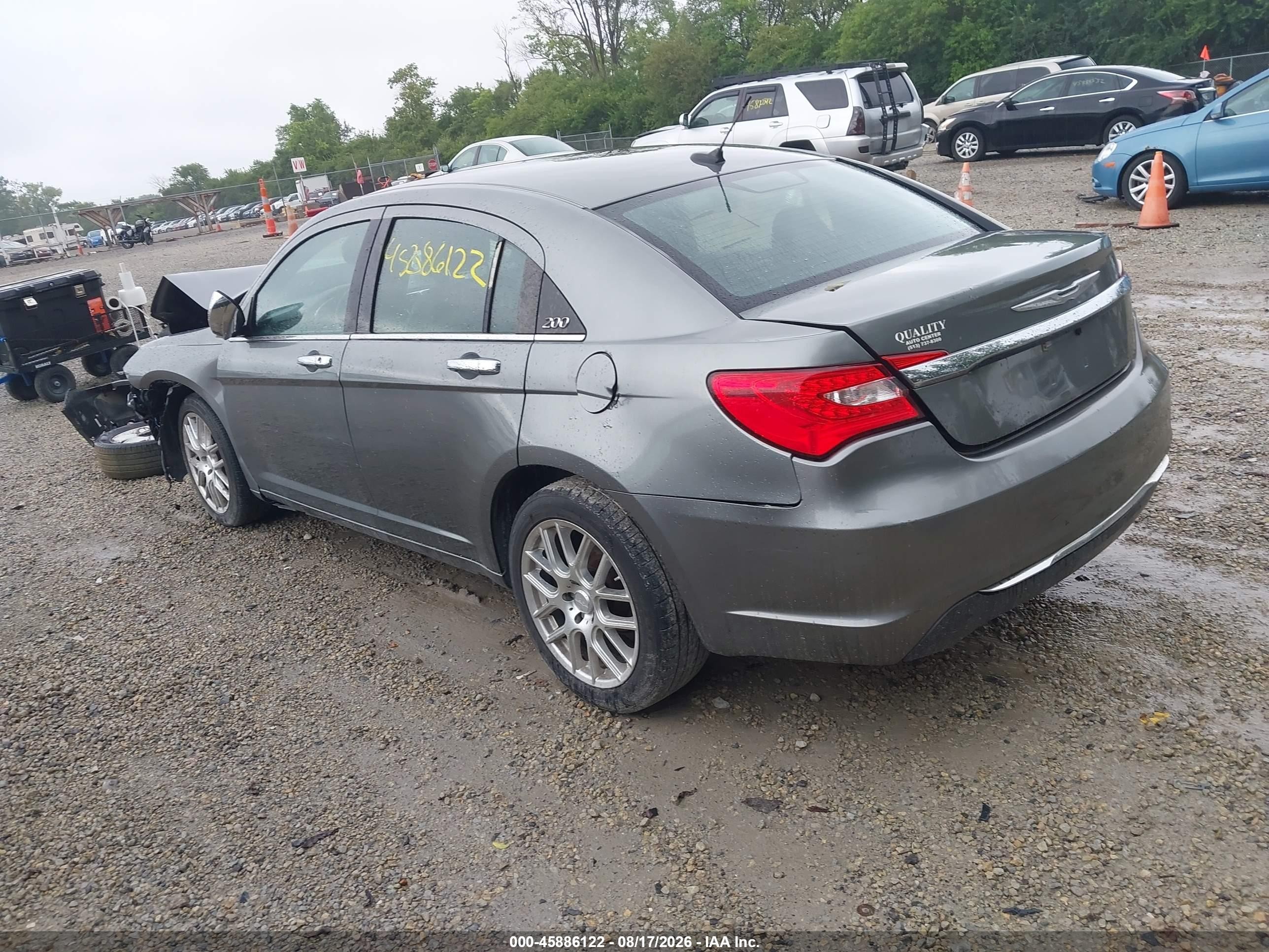 2011 Chrysler 200 Limited Gray vin: 1C3BC2FB0BN582373
