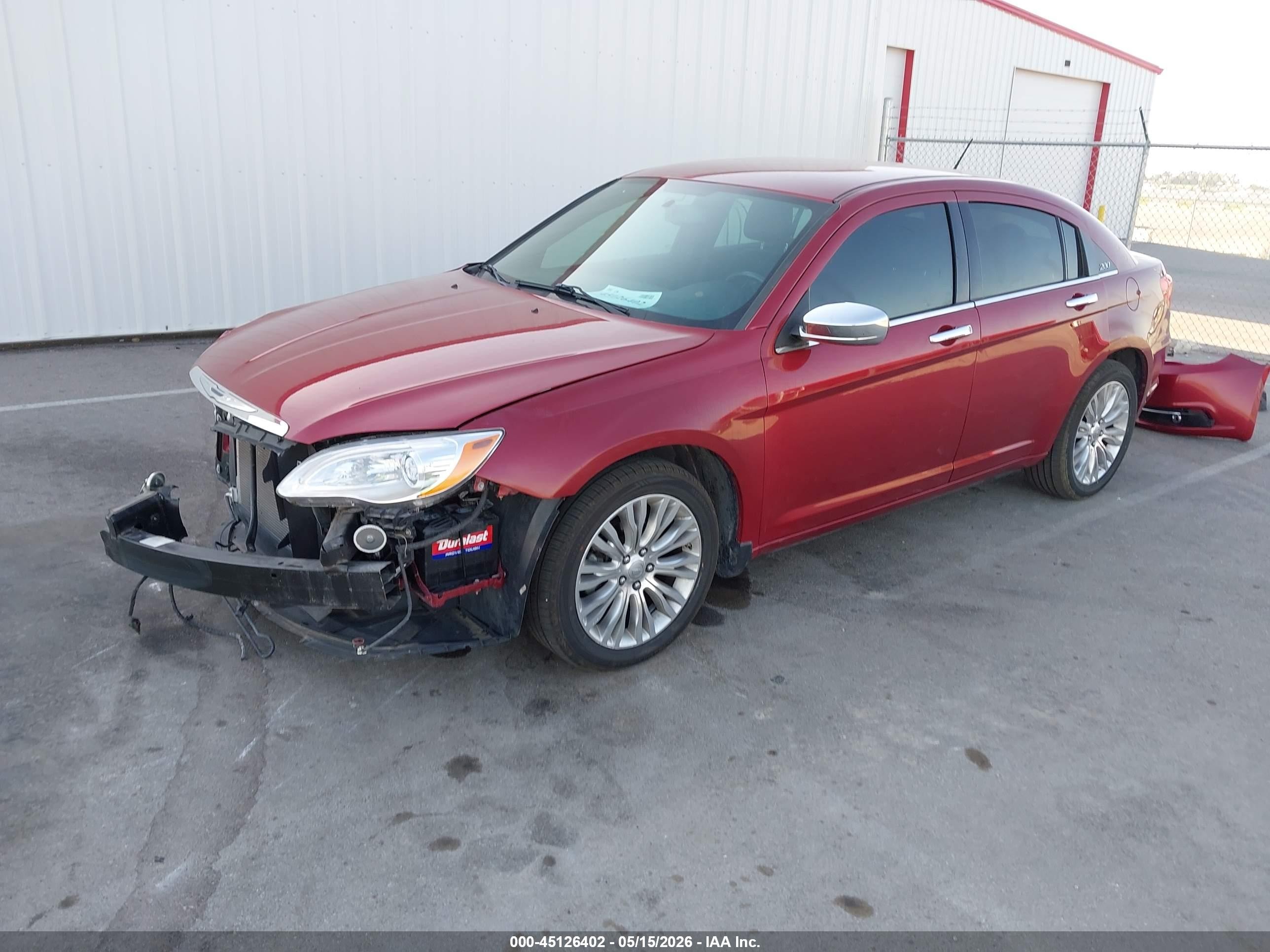 2011 Chrysler 200 Limited Красный vin: 1C3BC2FB3BN583307