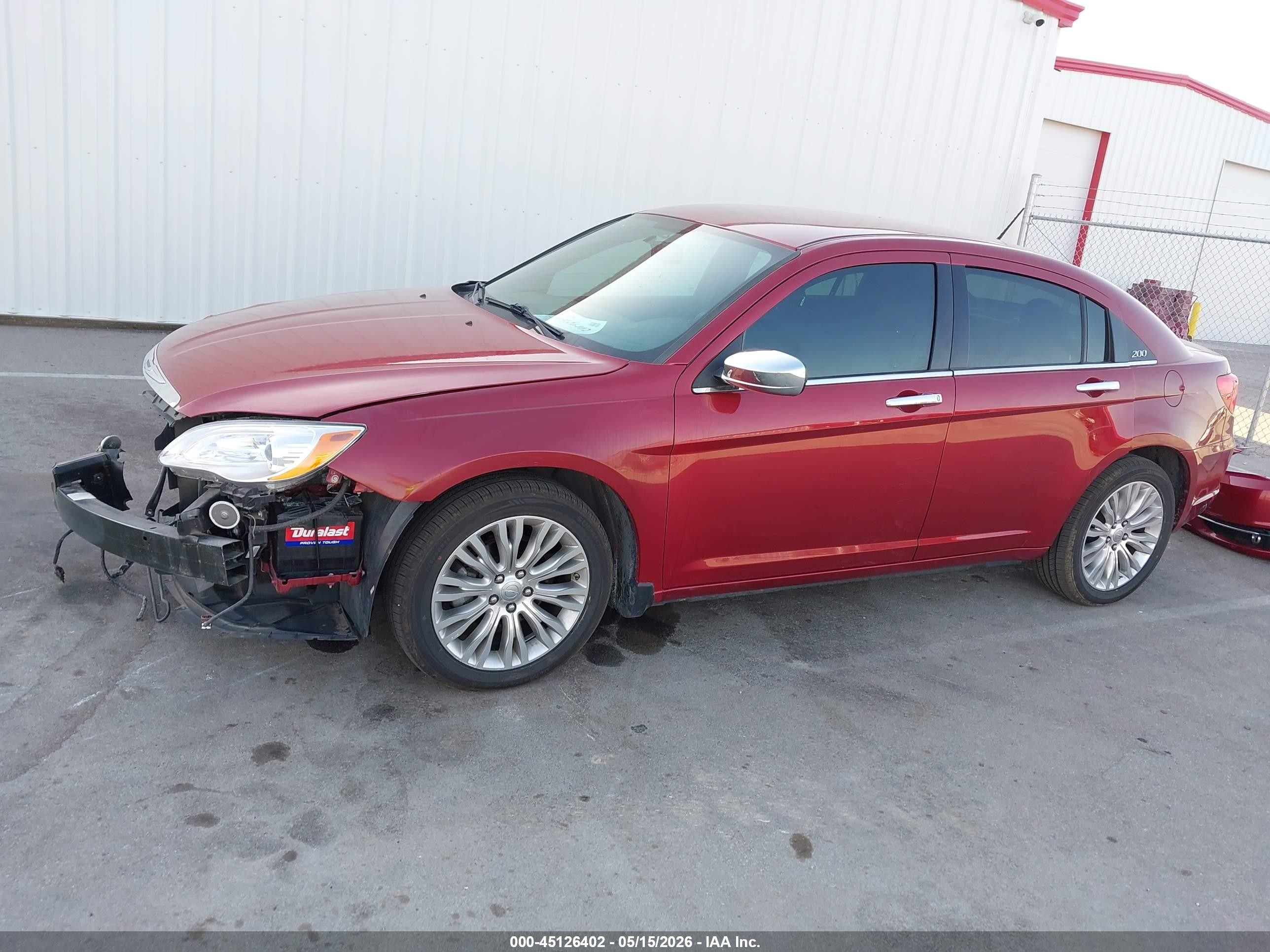 2011 Chrysler 200 Limited Красный vin: 1C3BC2FB3BN583307
