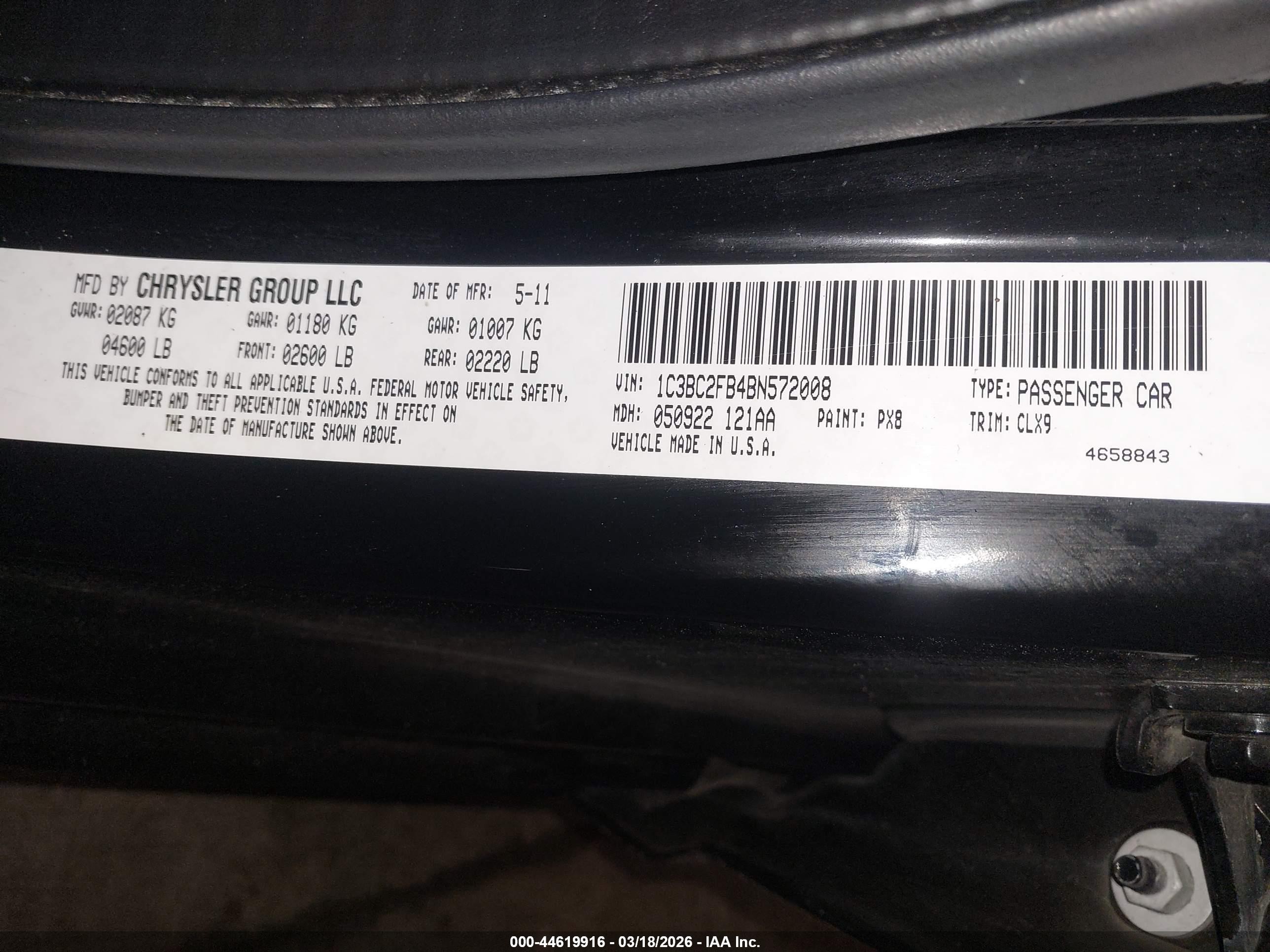 2011 Chrysler 200 Limited Black vin: 1C3BC2FB4BN572008
