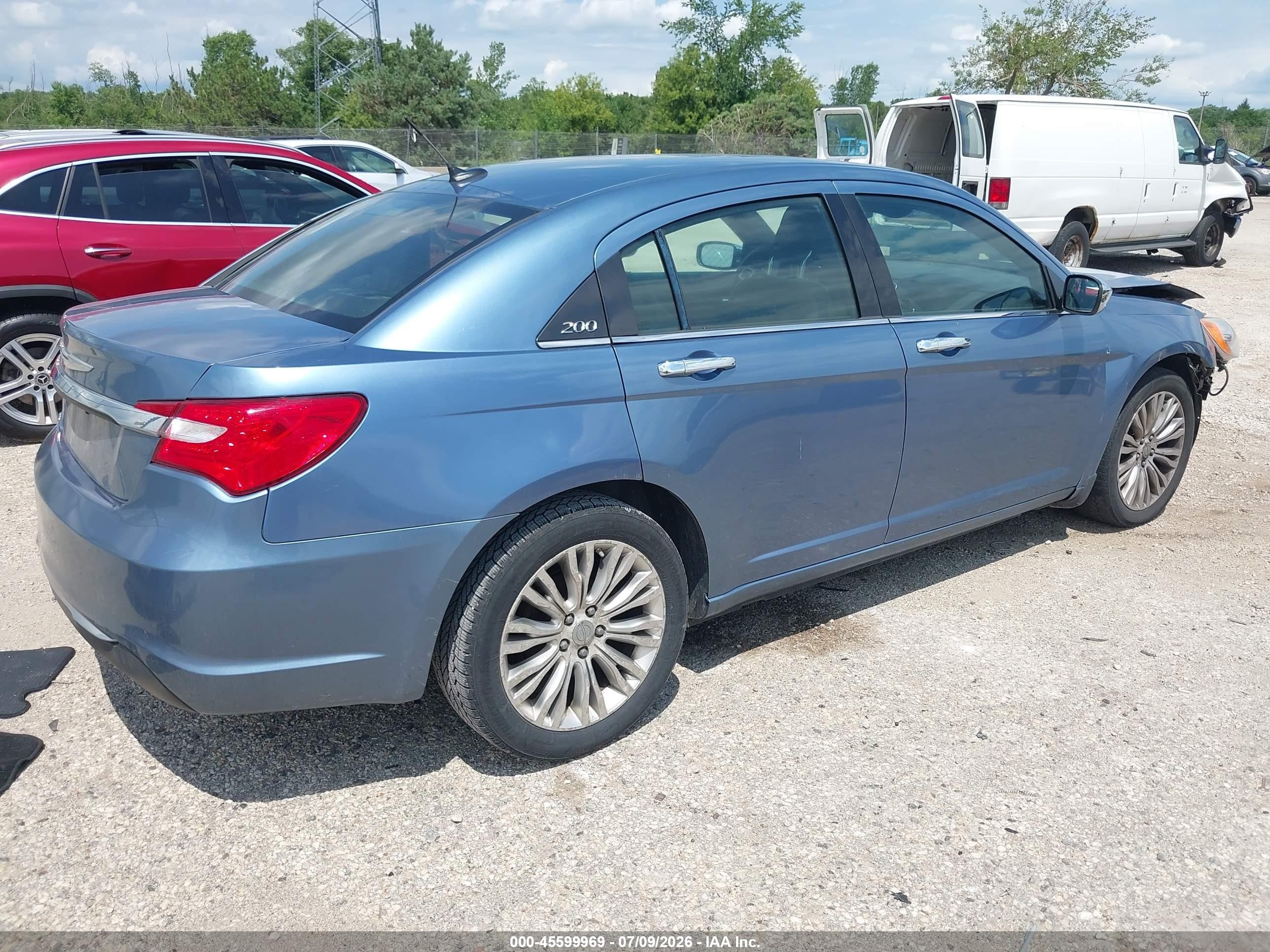 2011 Chrysler 200 Limited Blue vin: 1C3BC2FG1BN571488