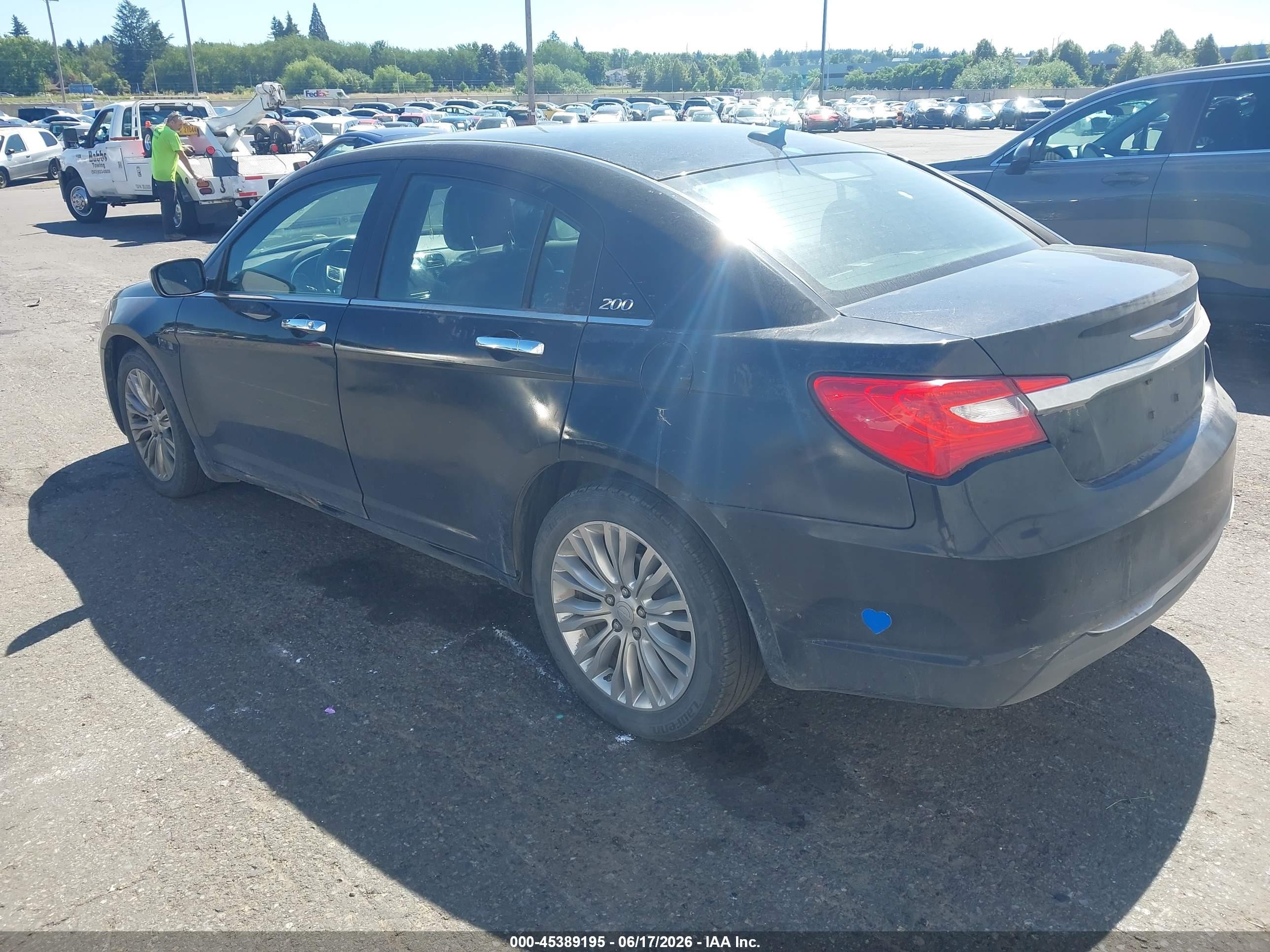 2011 Chrysler 200 Limited Black vin: 1C3BC2FG3BN581679