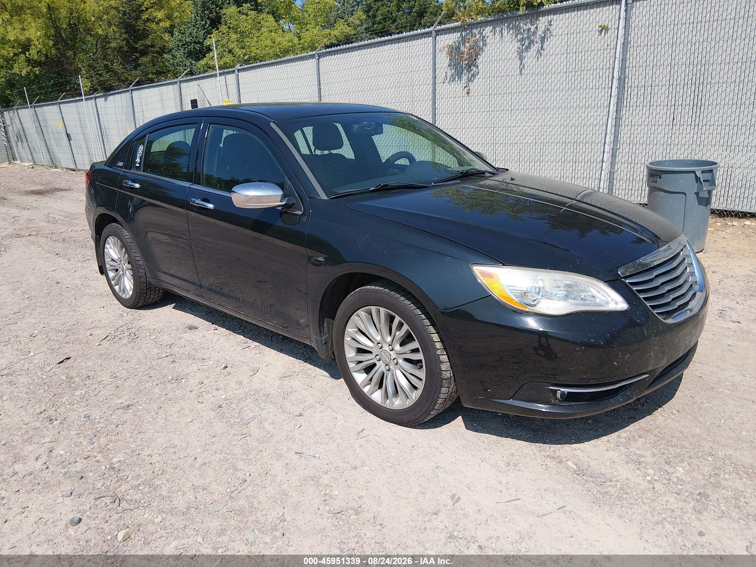 2011 Chrysler 200 Limited Black vin: 1C3BC2FG5BN517689