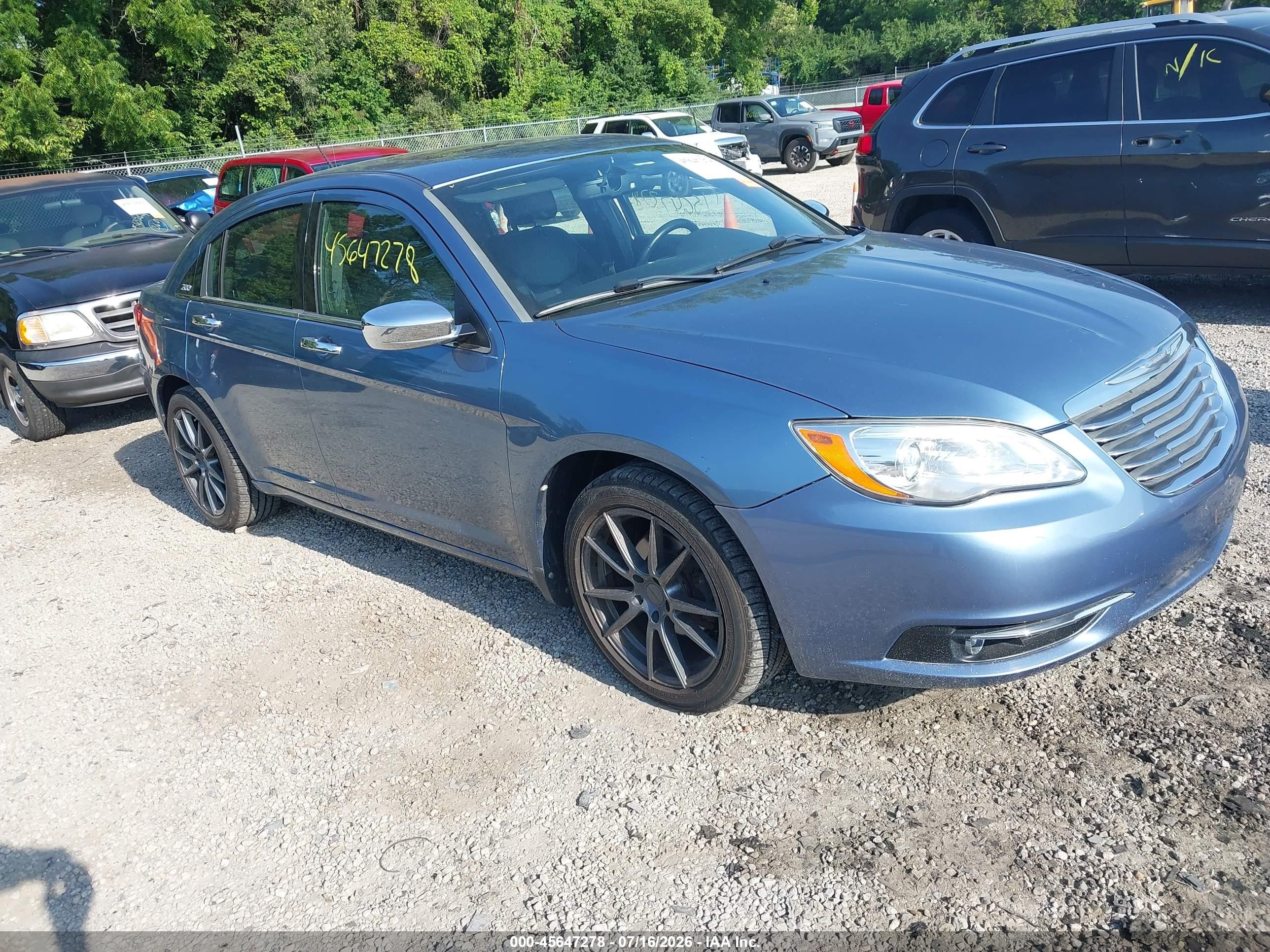 2011 Chrysler 200 Limited Blue vin: 1C3BC2FG7BN571754