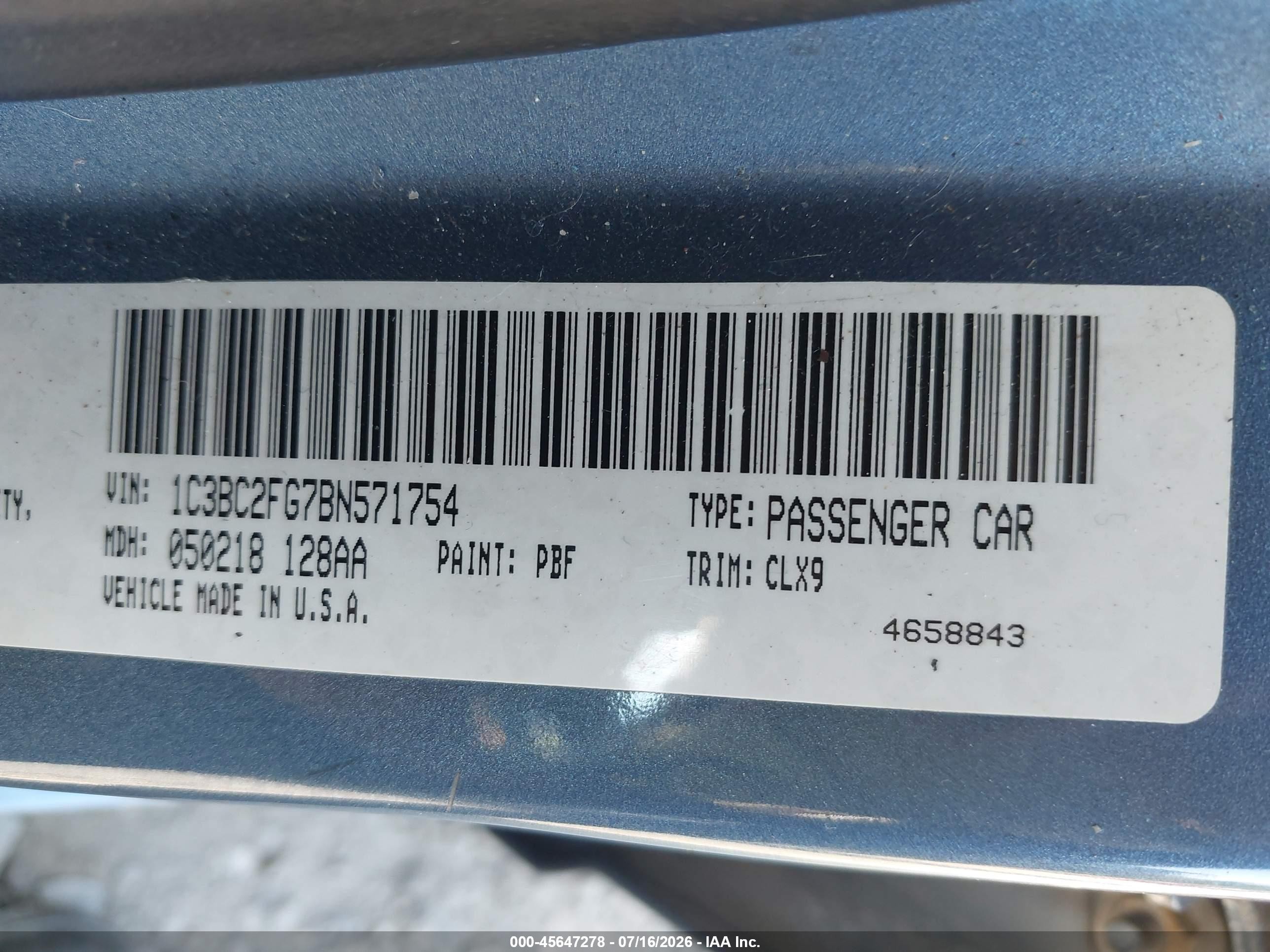 2011 Chrysler 200 Limited Синий vin: 1C3BC2FG7BN571754