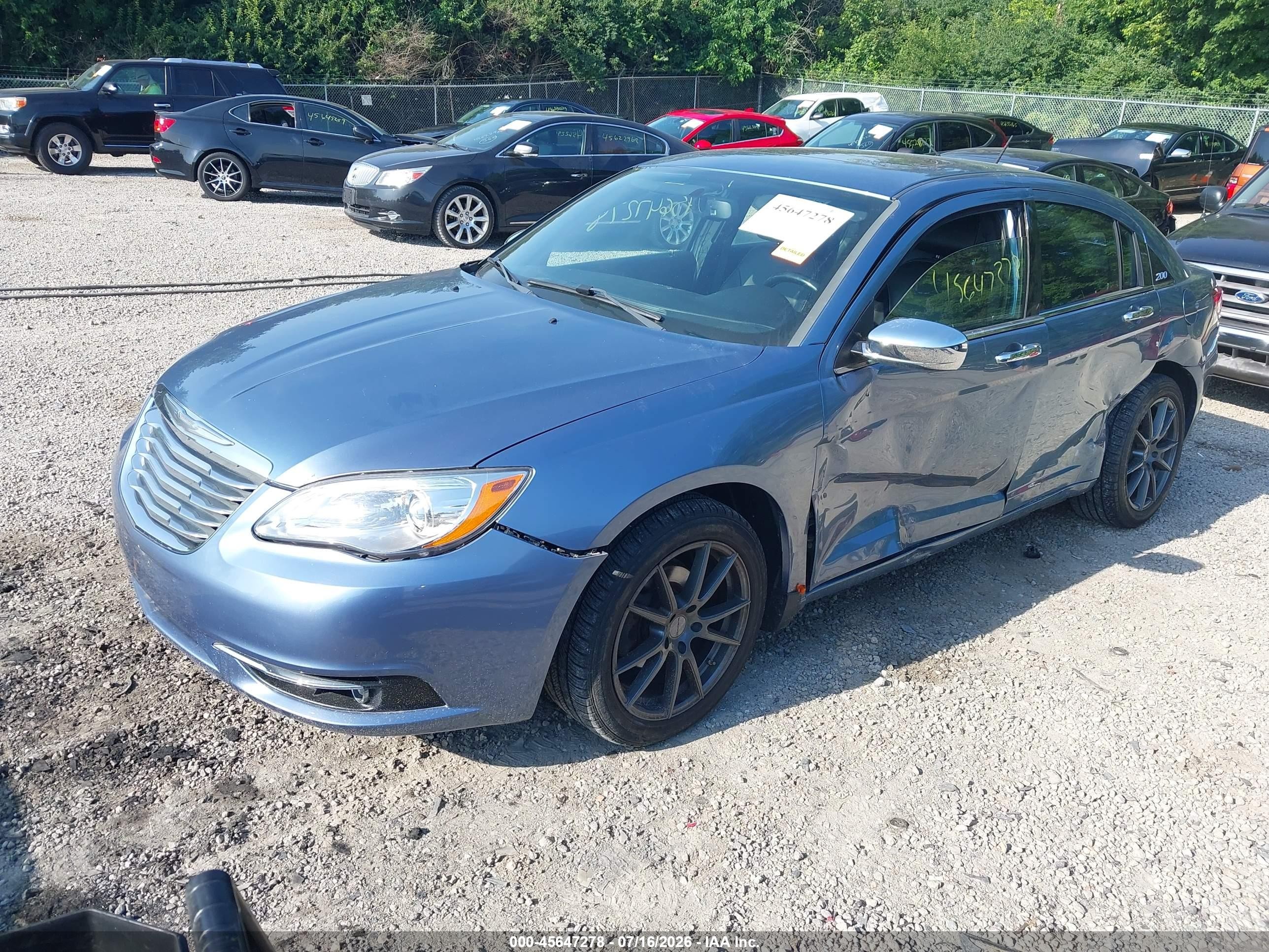 2011 Chrysler 200 Limited Синий vin: 1C3BC2FG7BN571754