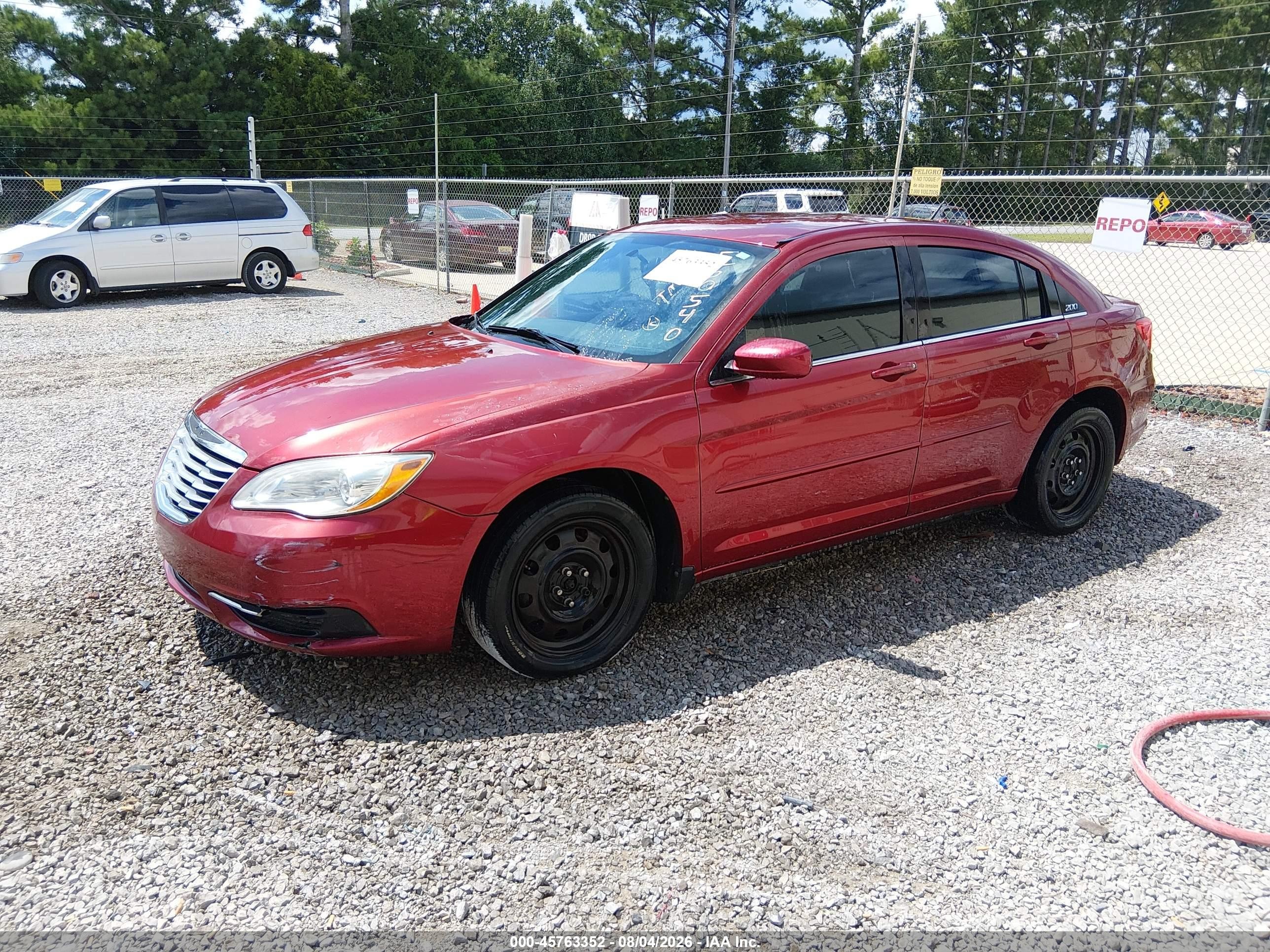 2011 Chrysler 200 Lx Red vin: 1C3BC4FB4BN550540