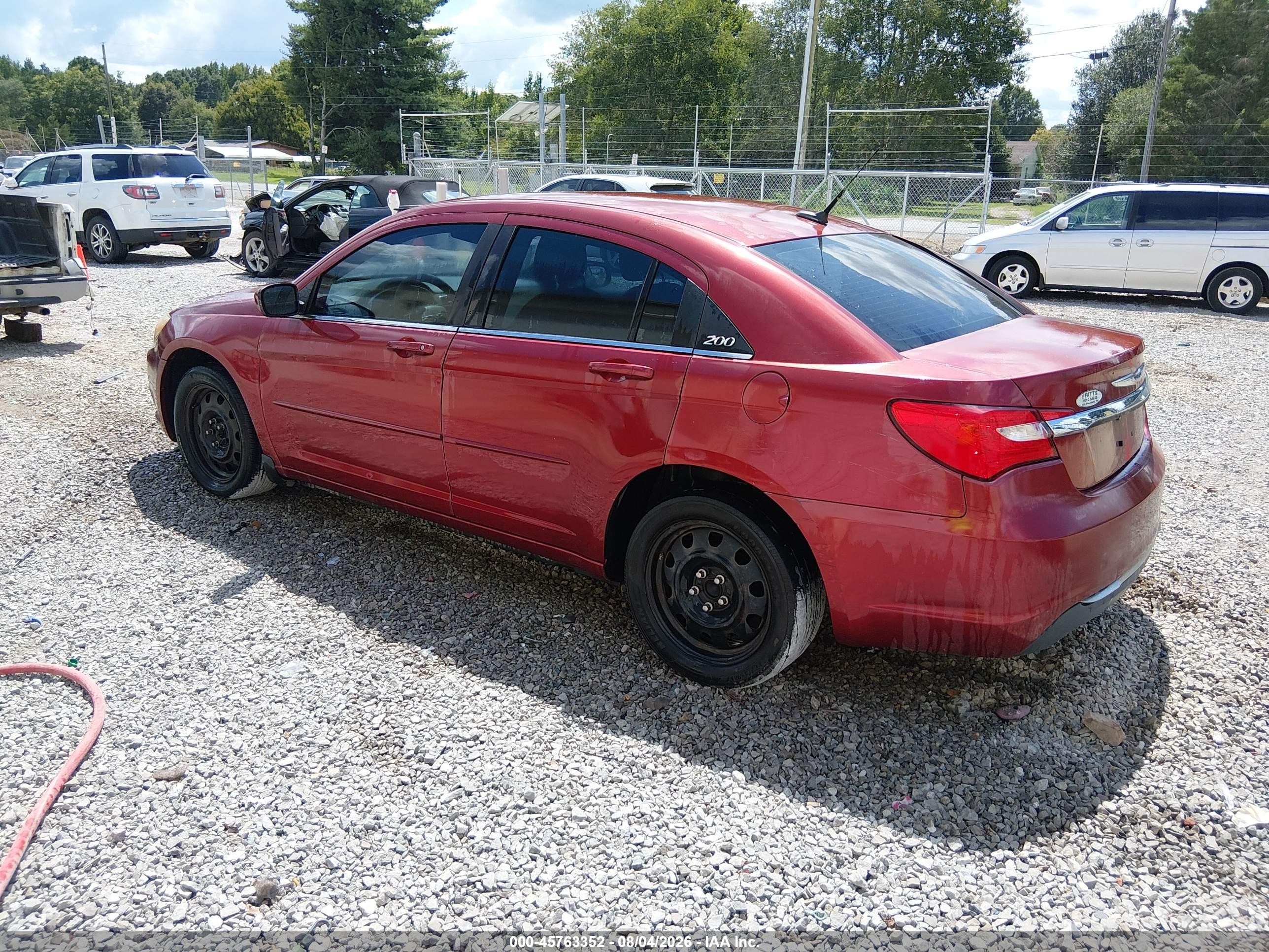 2011 Chrysler 200 Lx Red vin: 1C3BC4FB4BN550540