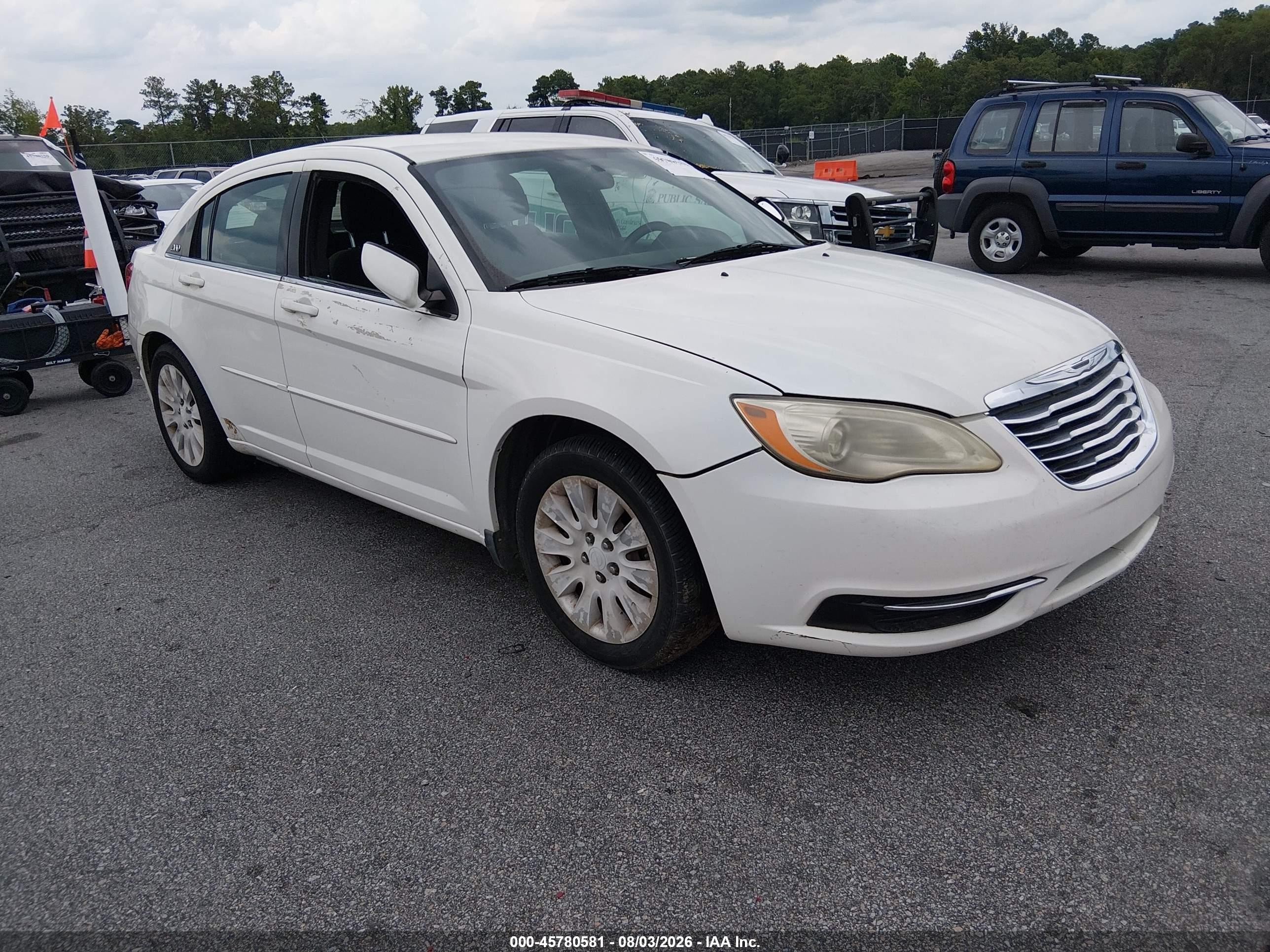 2011 Chrysler 200 Lx White vin: 1C3BC4FB8BN515693