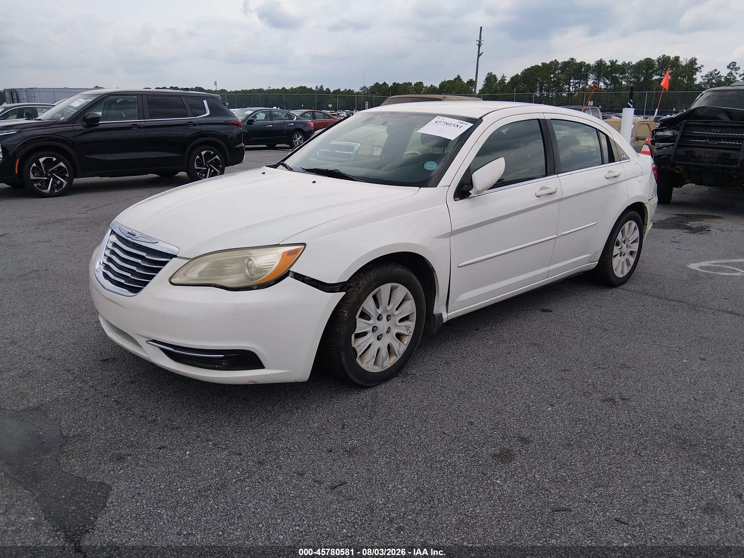 2011 Chrysler 200 Lx White vin: 1C3BC4FB8BN515693