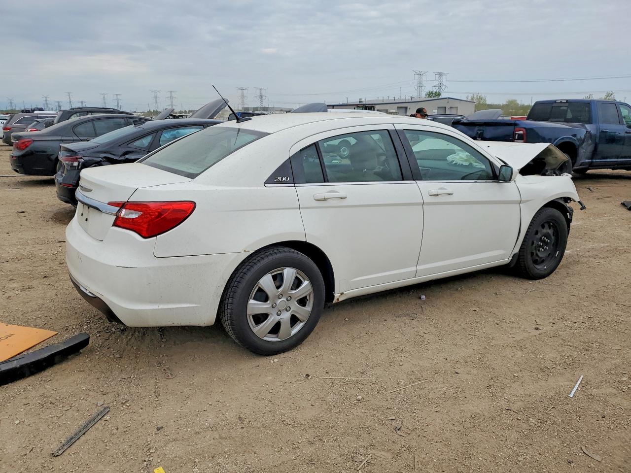 2011 Chrysler 200 Lx White vin: 1C3BC4FB9BN522281