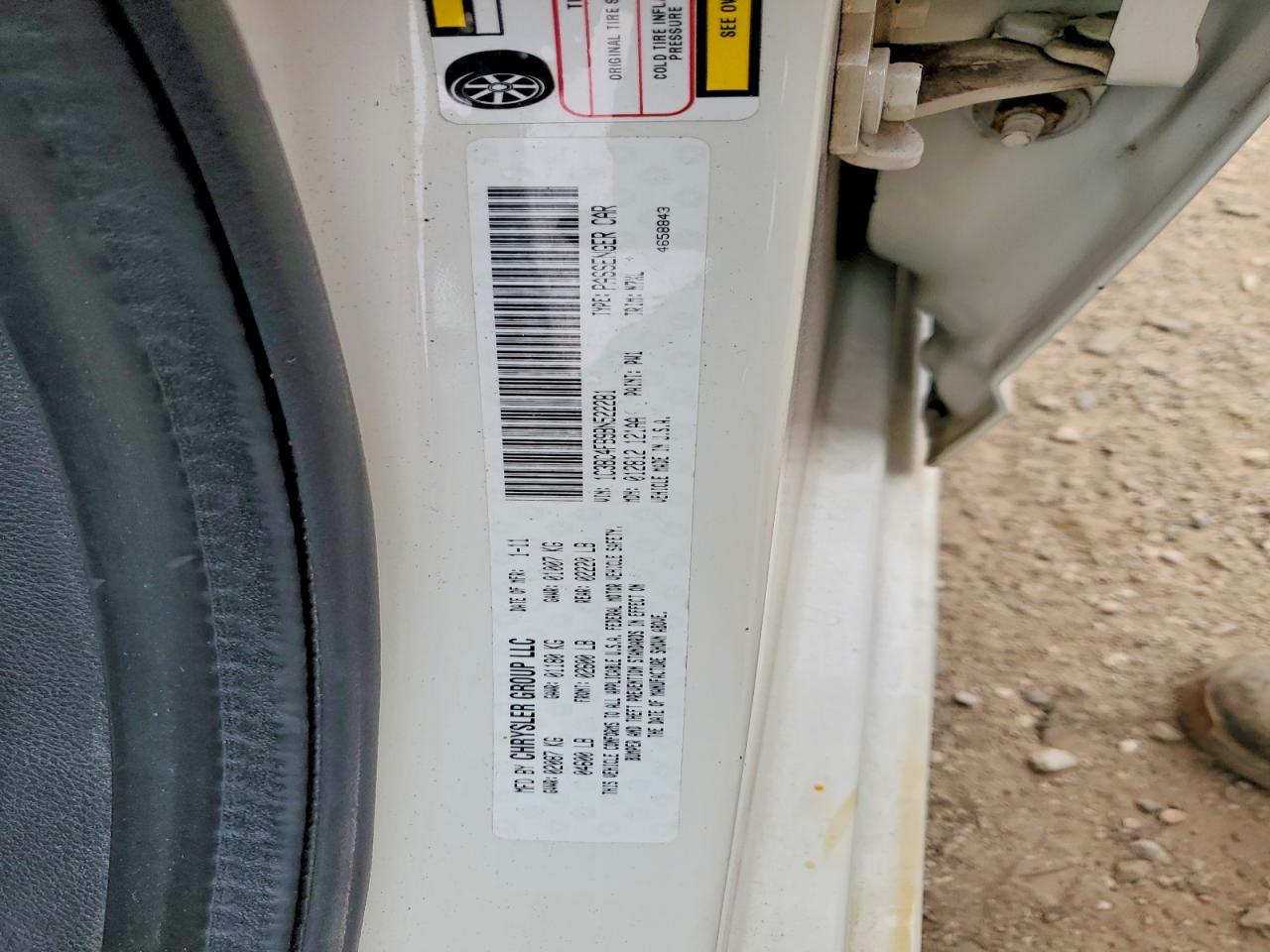 2011 Chrysler 200 Lx White vin: 1C3BC4FB9BN522281