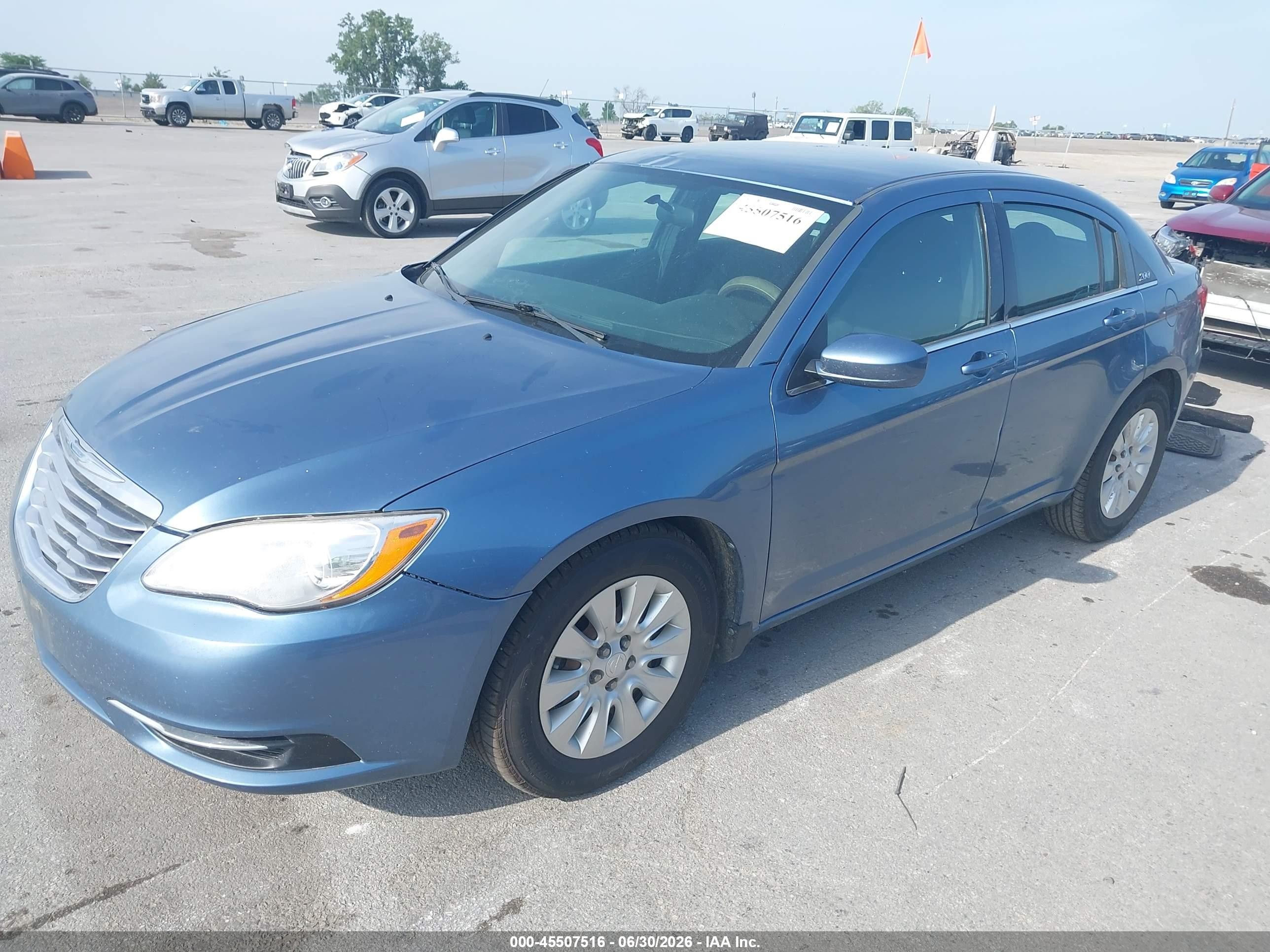 2011 Chrysler 200 Lx Blue vin: 1C3BC4FB9BN566734
