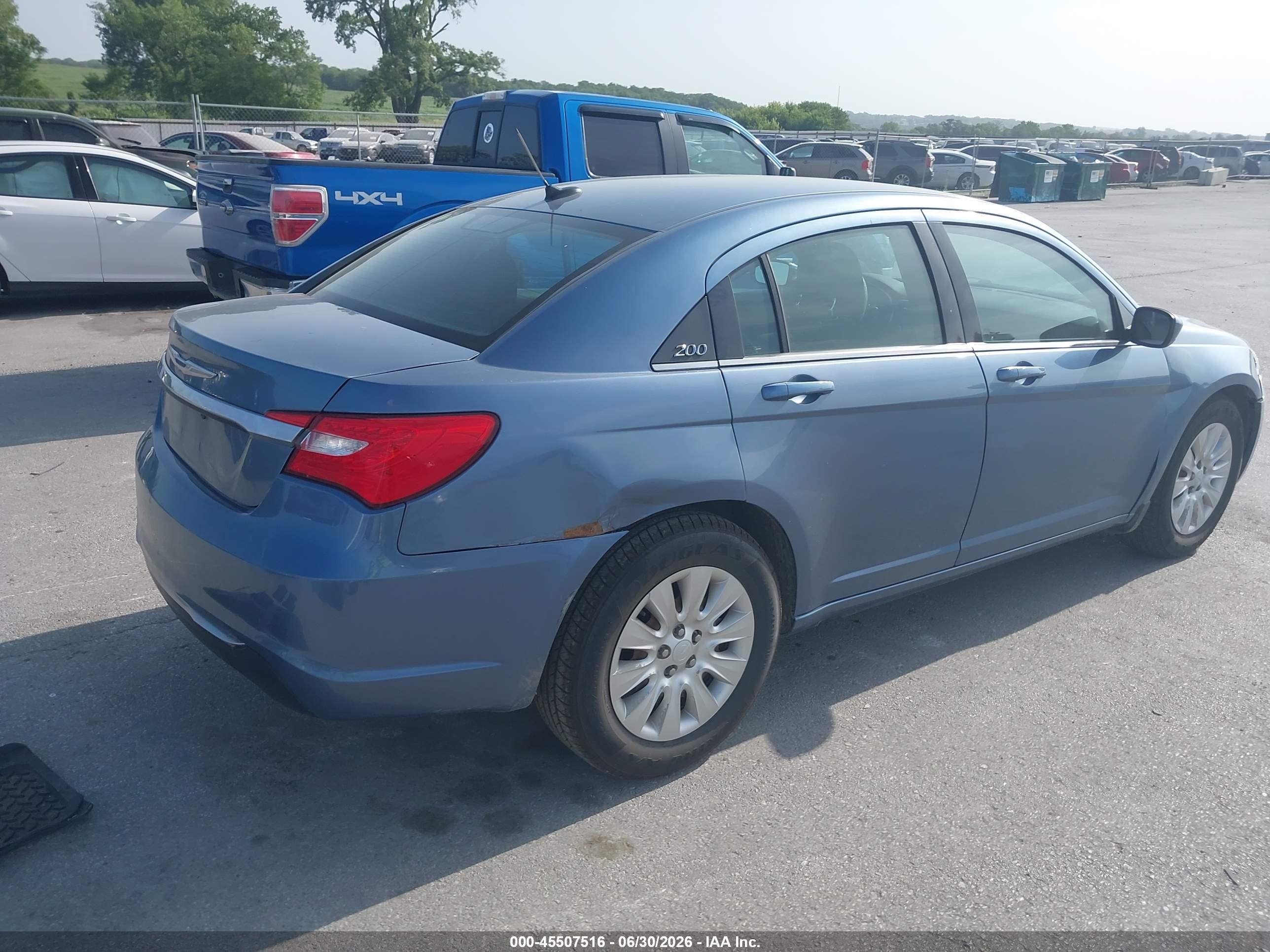 2011 Chrysler 200 Lx Blue vin: 1C3BC4FB9BN566734
