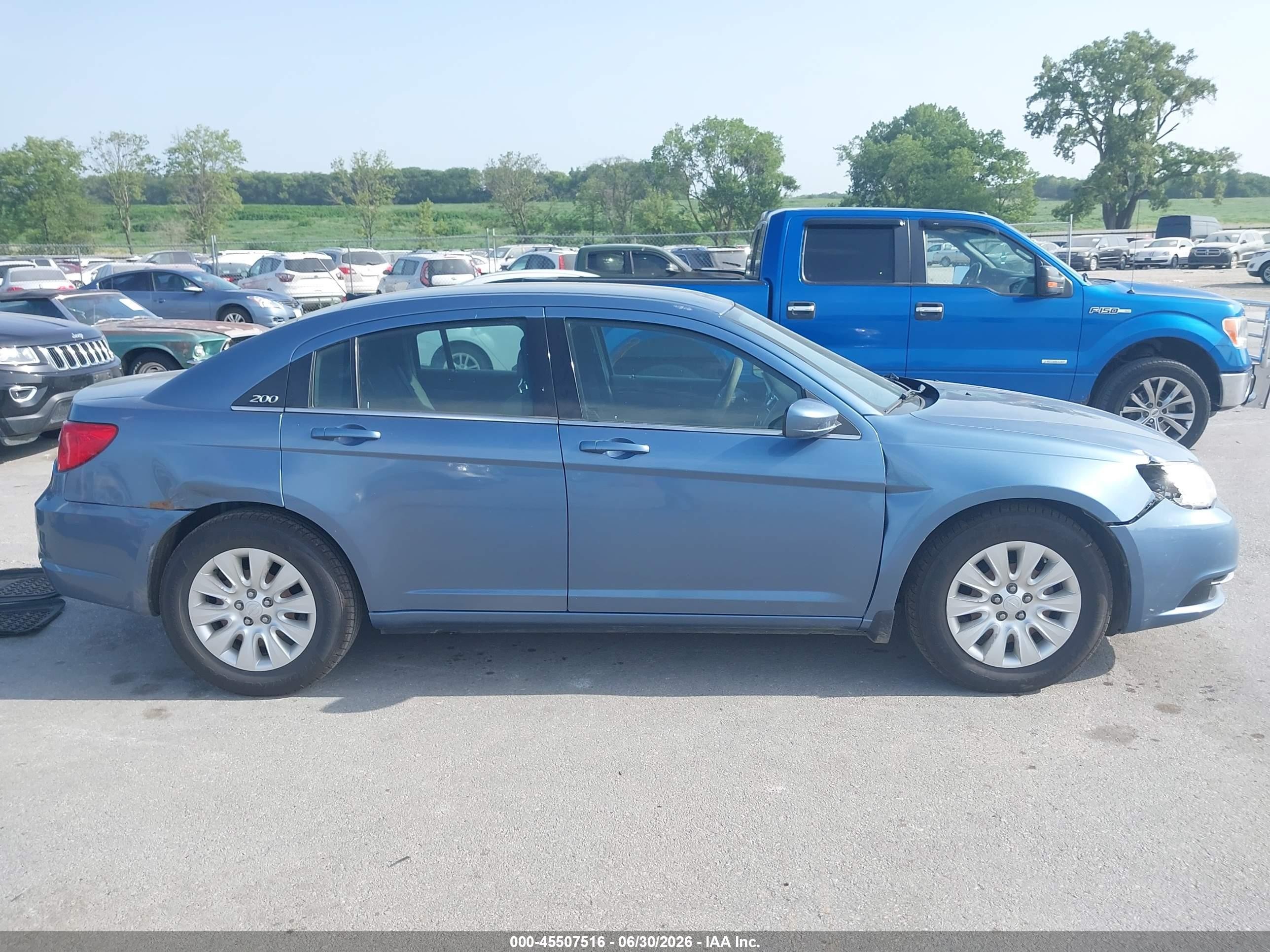 2011 Chrysler 200 Lx Blue vin: 1C3BC4FB9BN566734