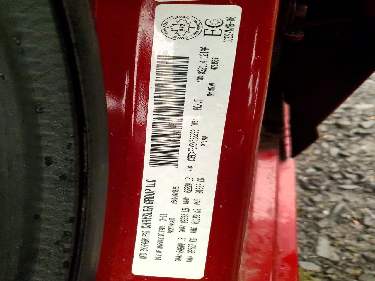 2011 Chrysler 200 Lx Red vin: 1C3BC4FBXBN538263